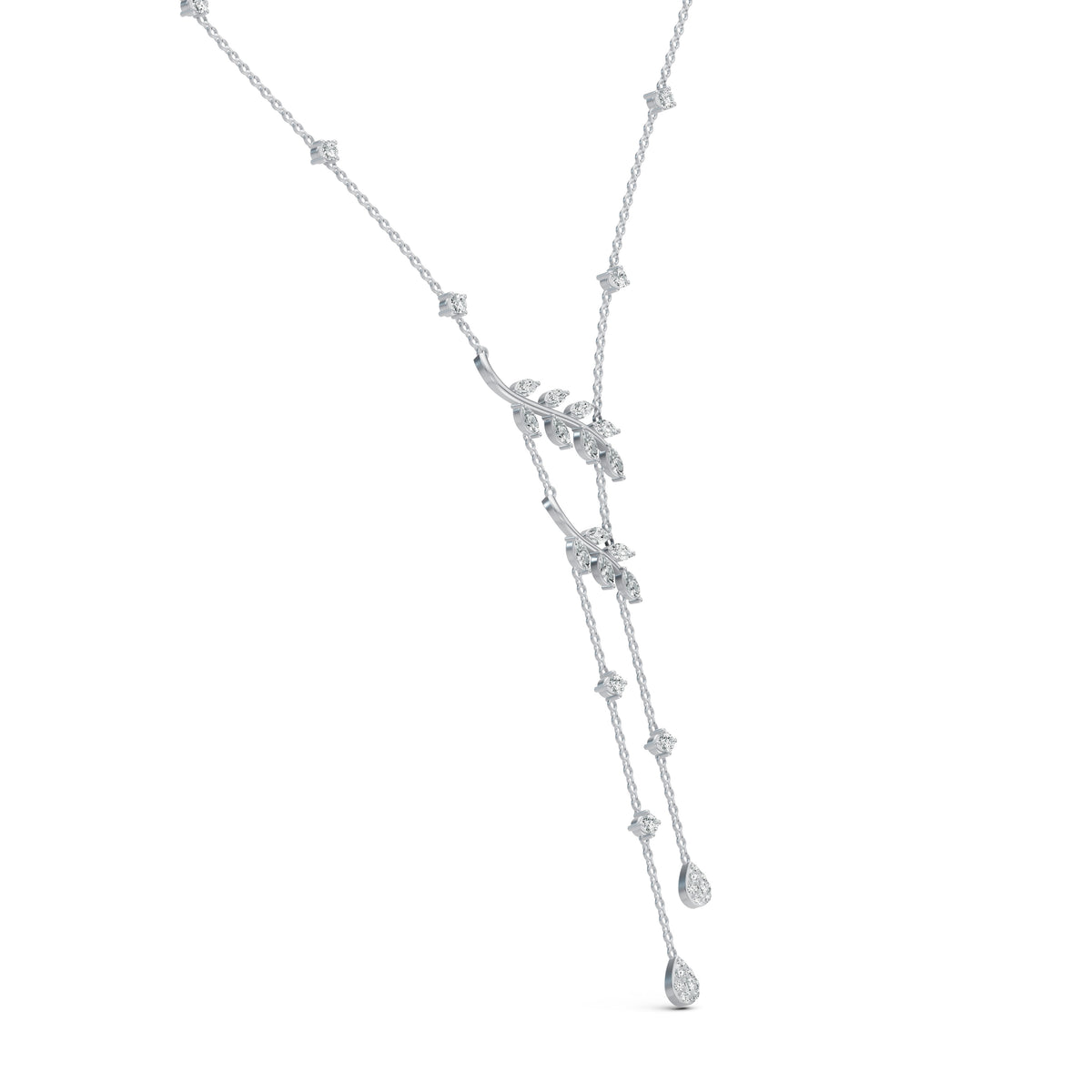 Diamond Vine Lariat Chain