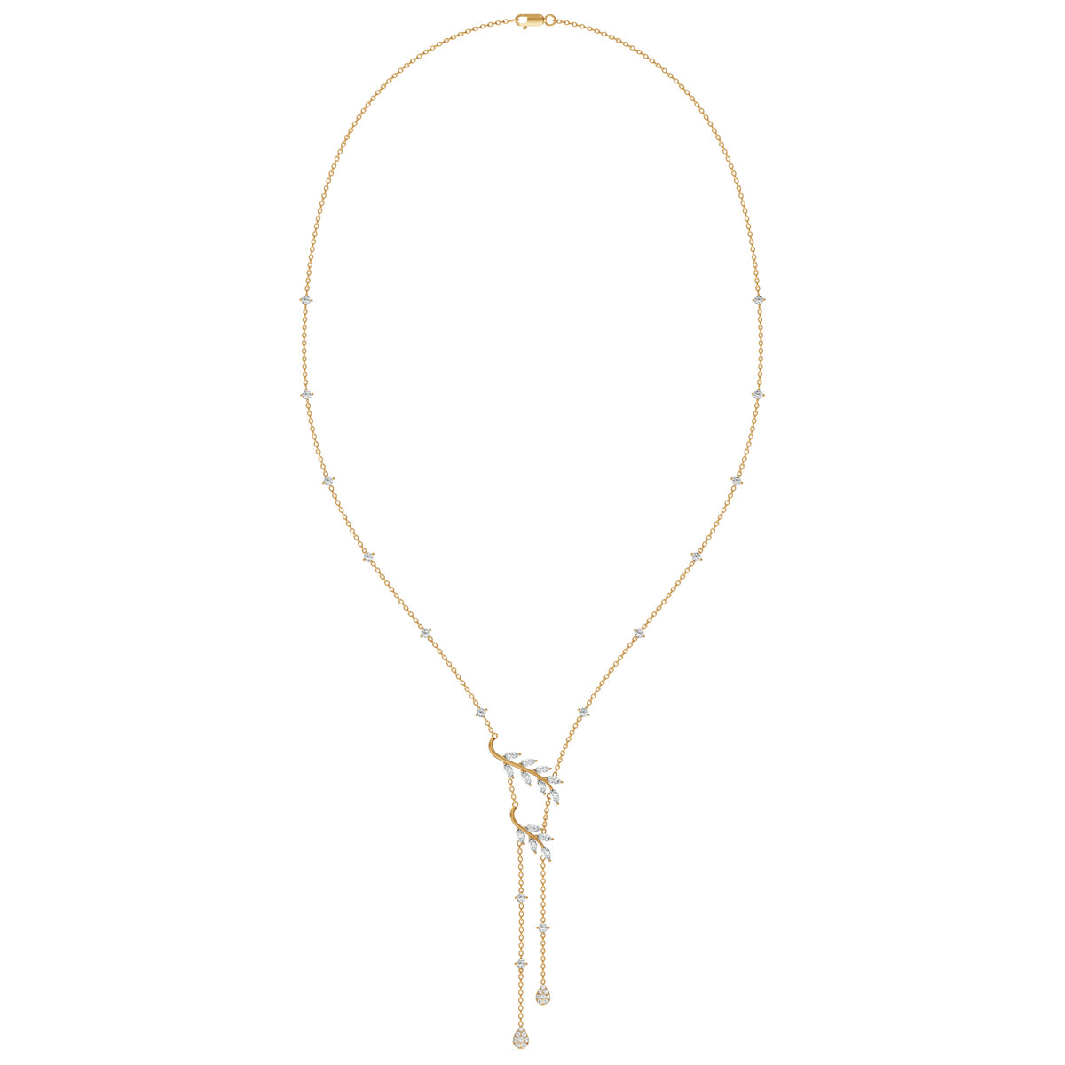 Diamond Vine Lariat Chain