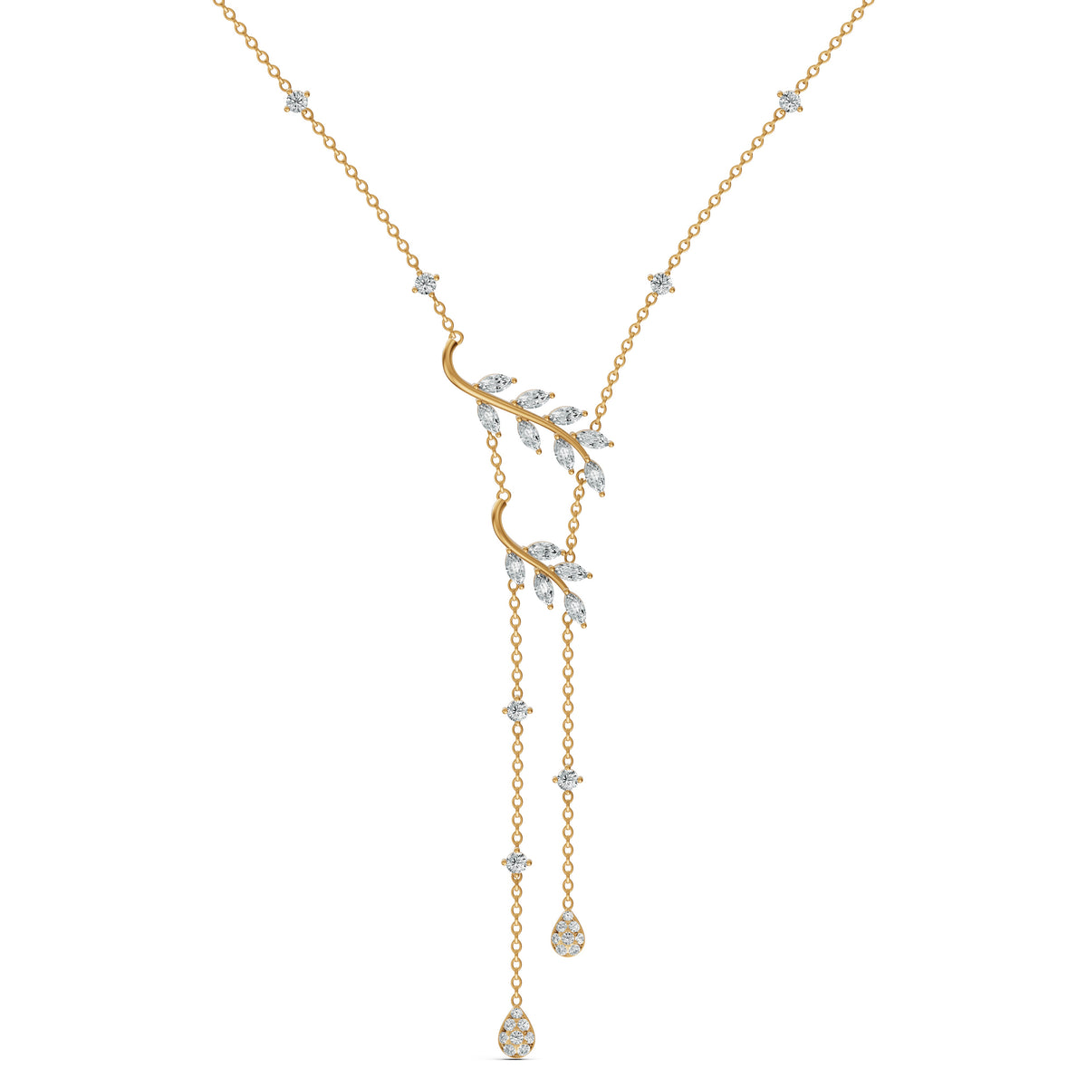 Diamond Vine Lariat Chain
