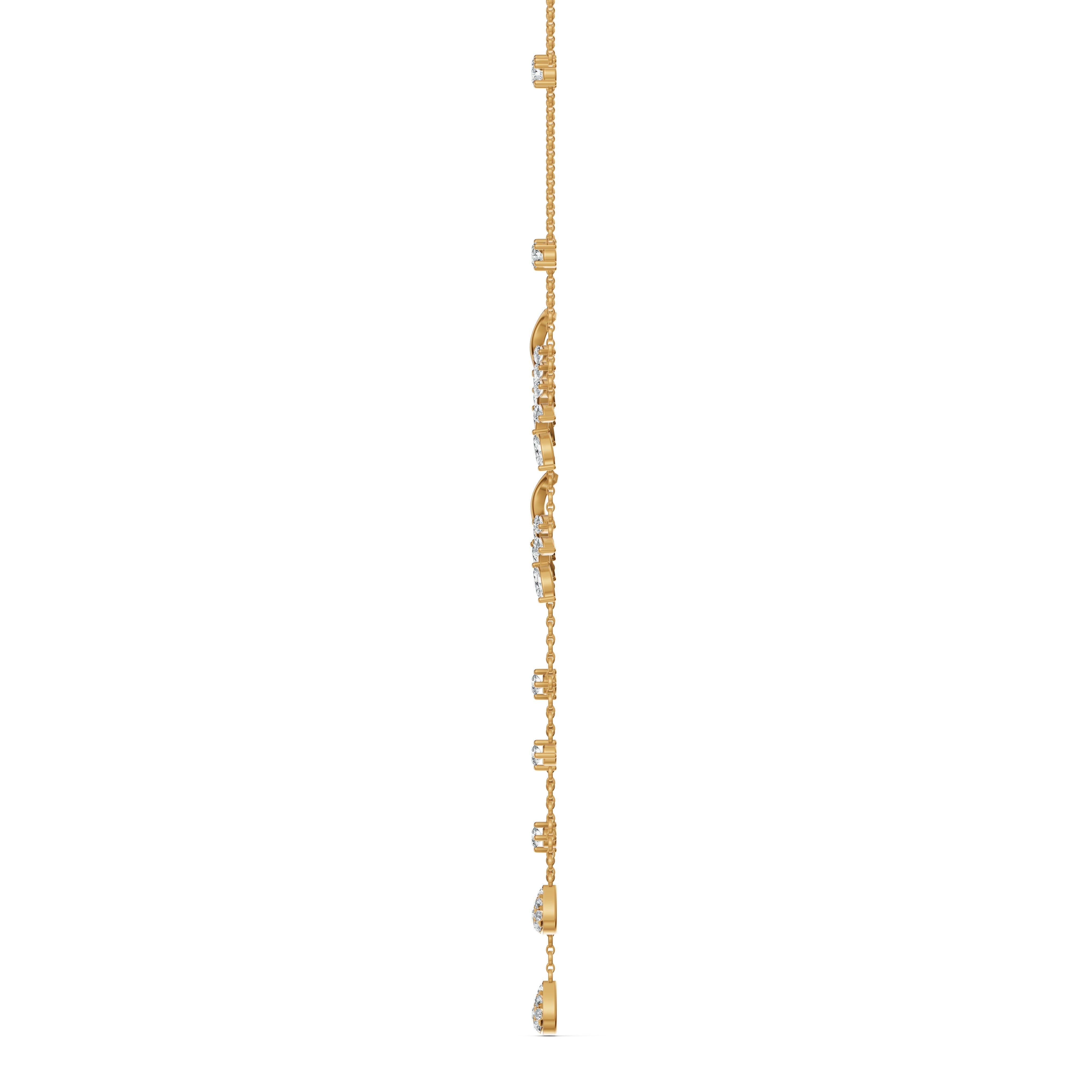 Diamond Vine Lariat Chain