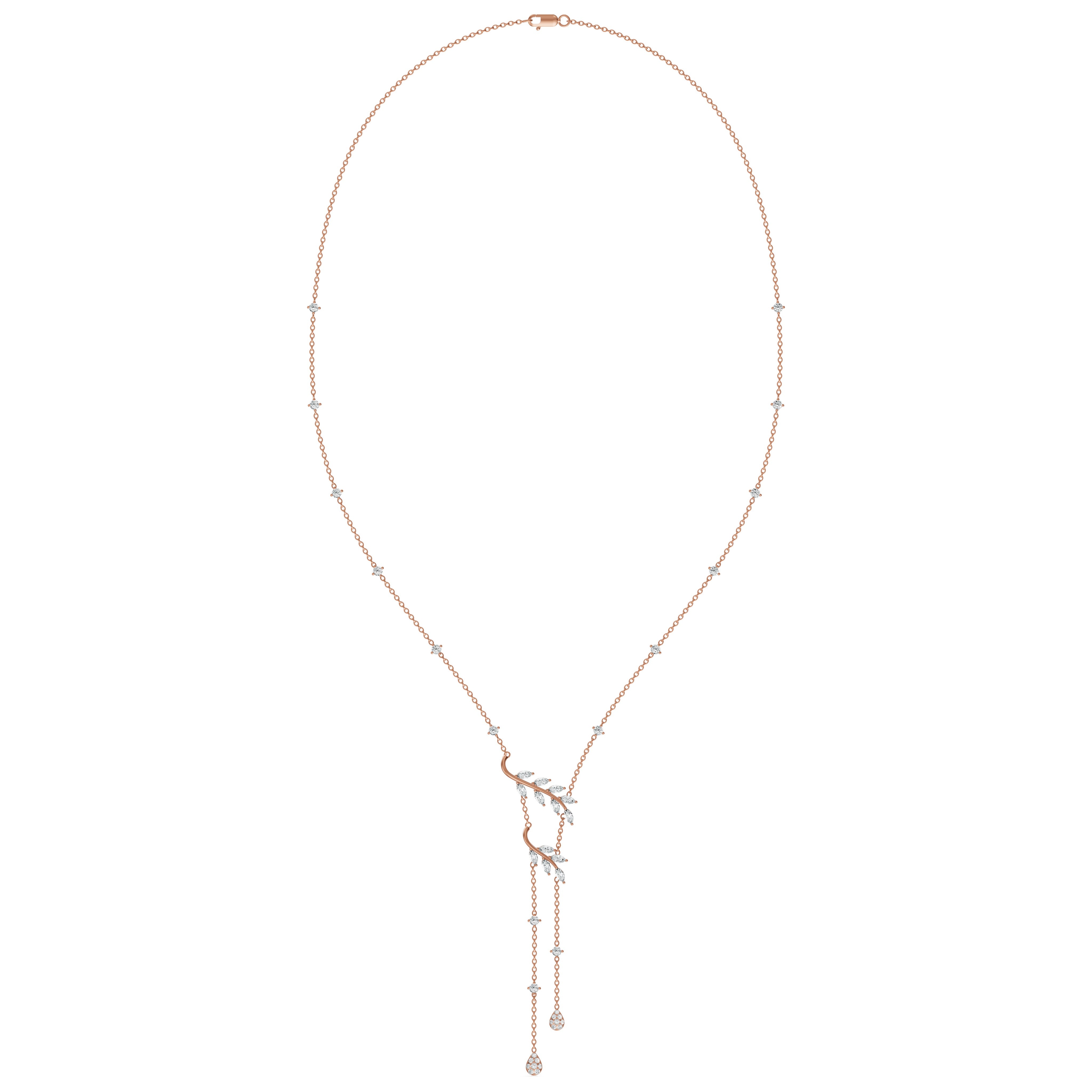 Diamond Vine Lariat Chain