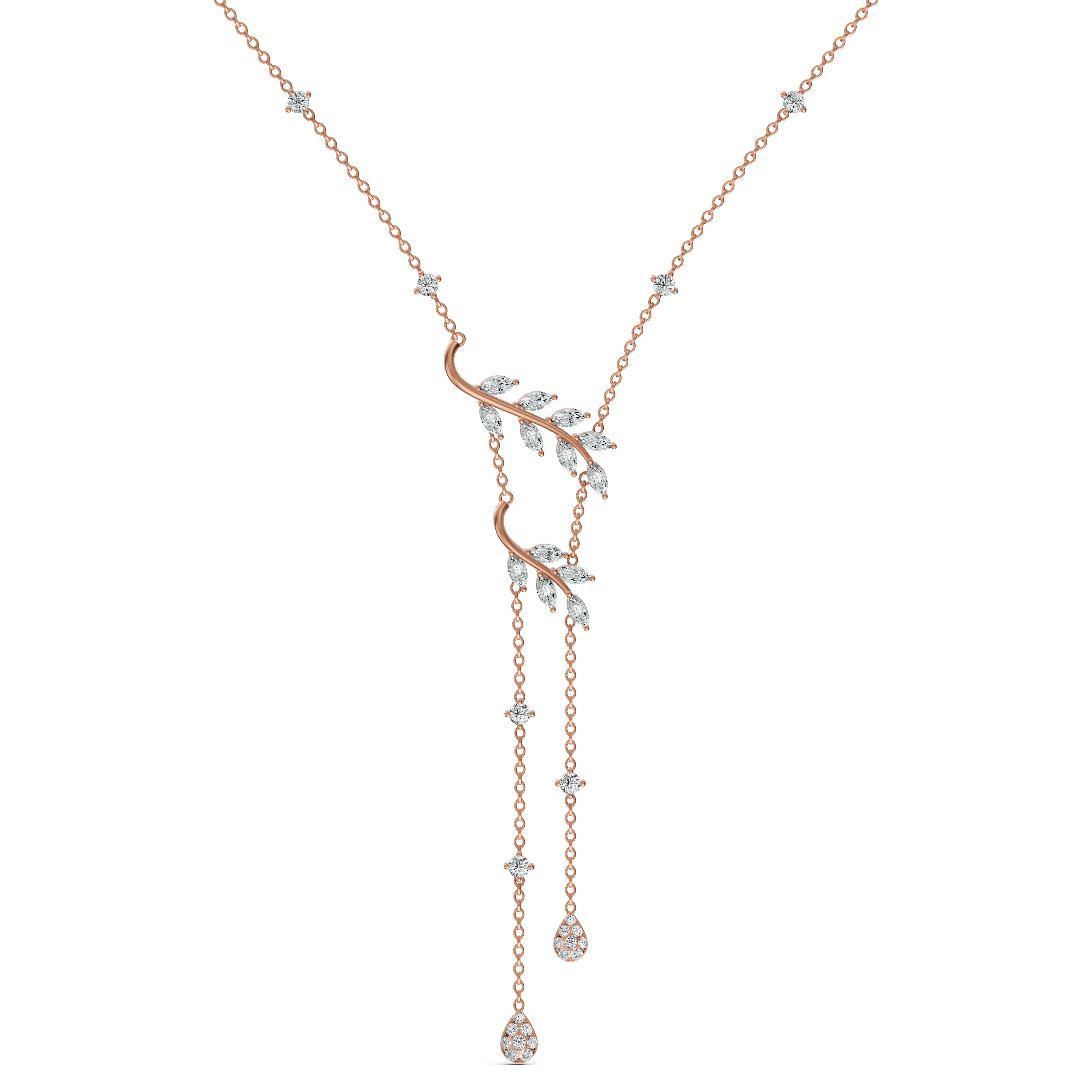 Diamond Vine Lariat Chain