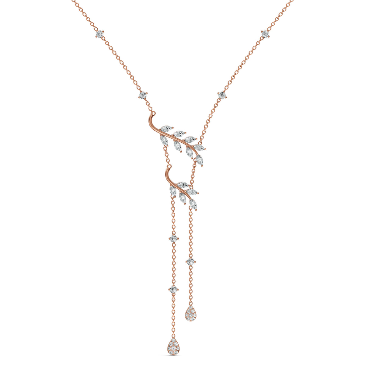 Diamond Vine Lariat Chain