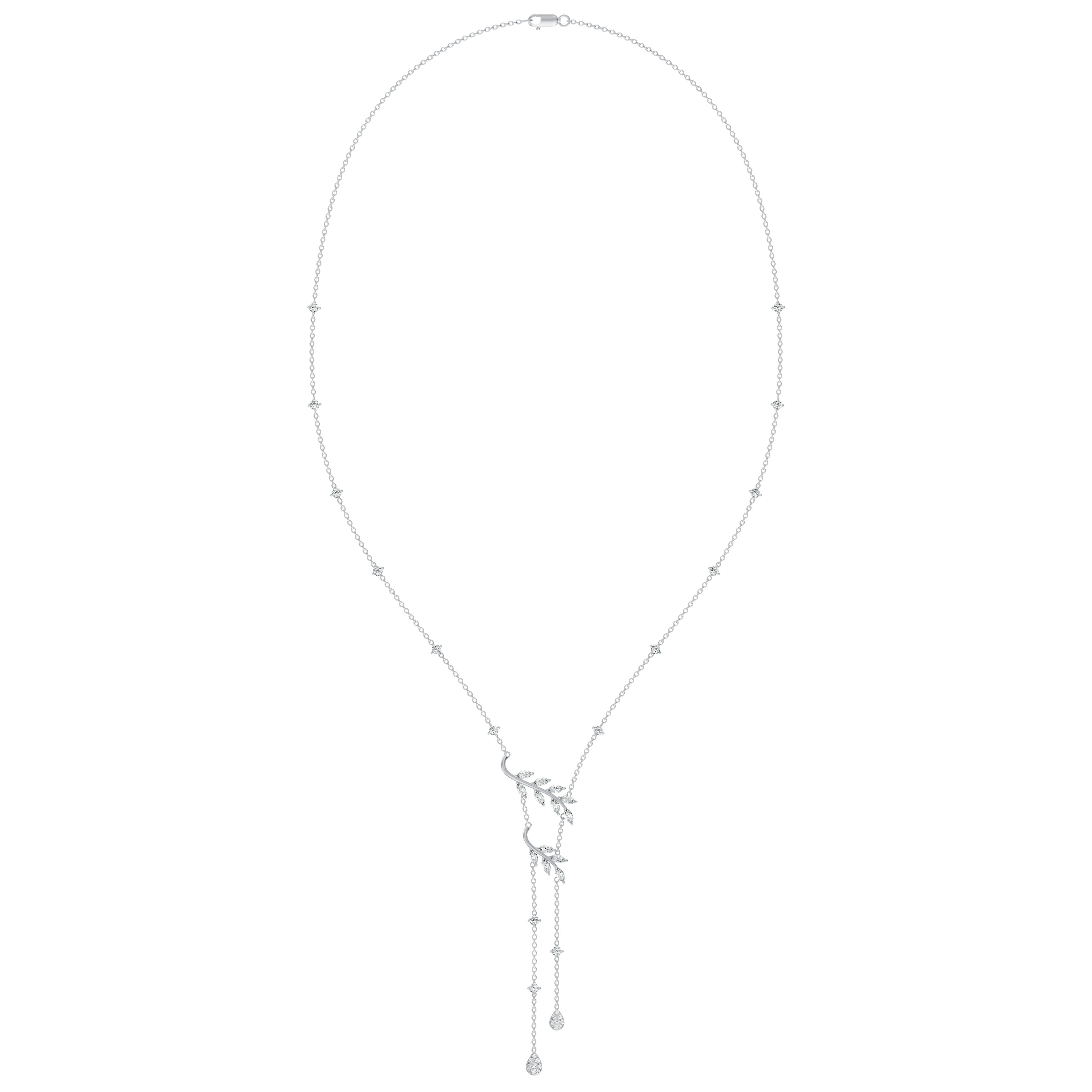 Diamond Vine Lariat Chain