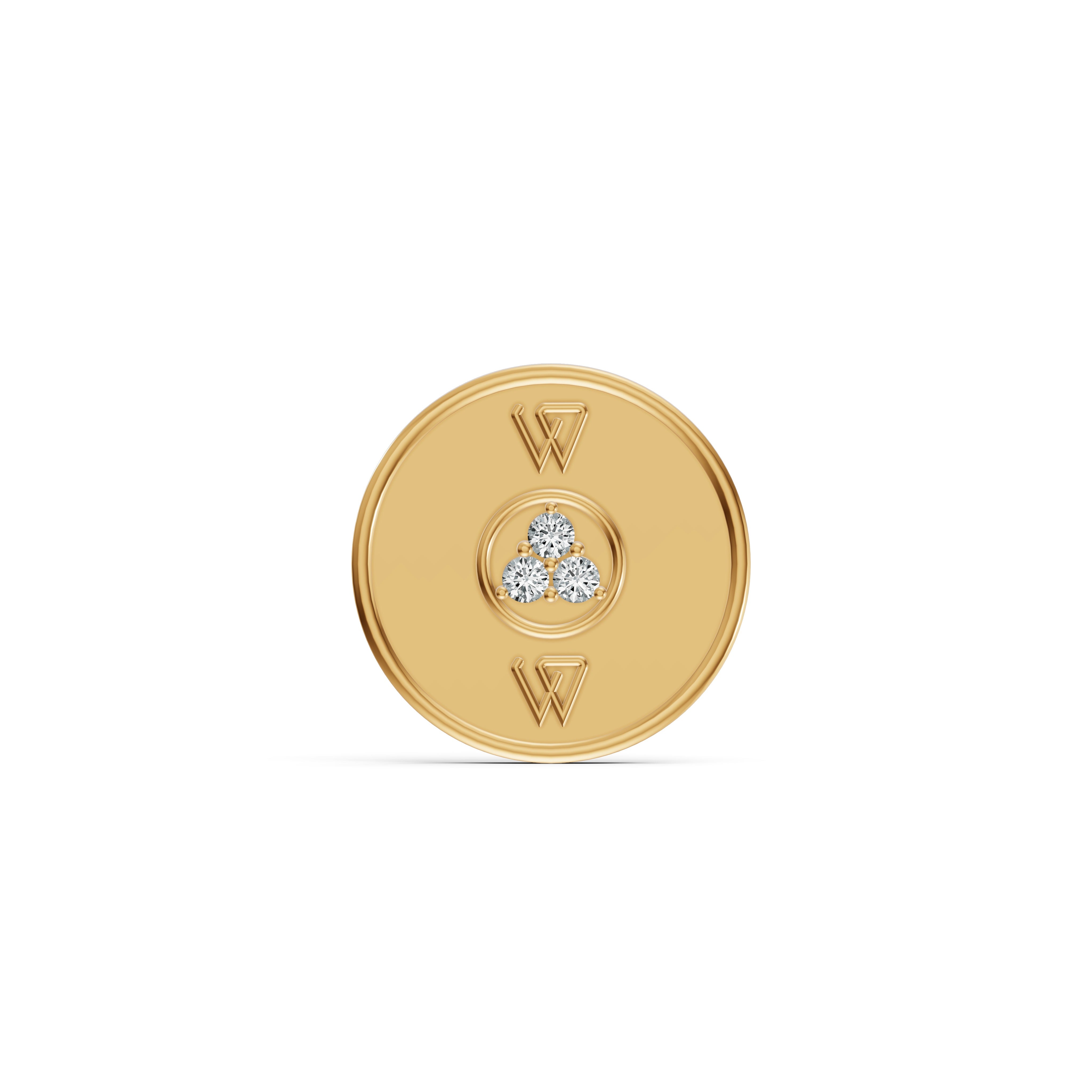 2 Gram Diamond Gold Coin