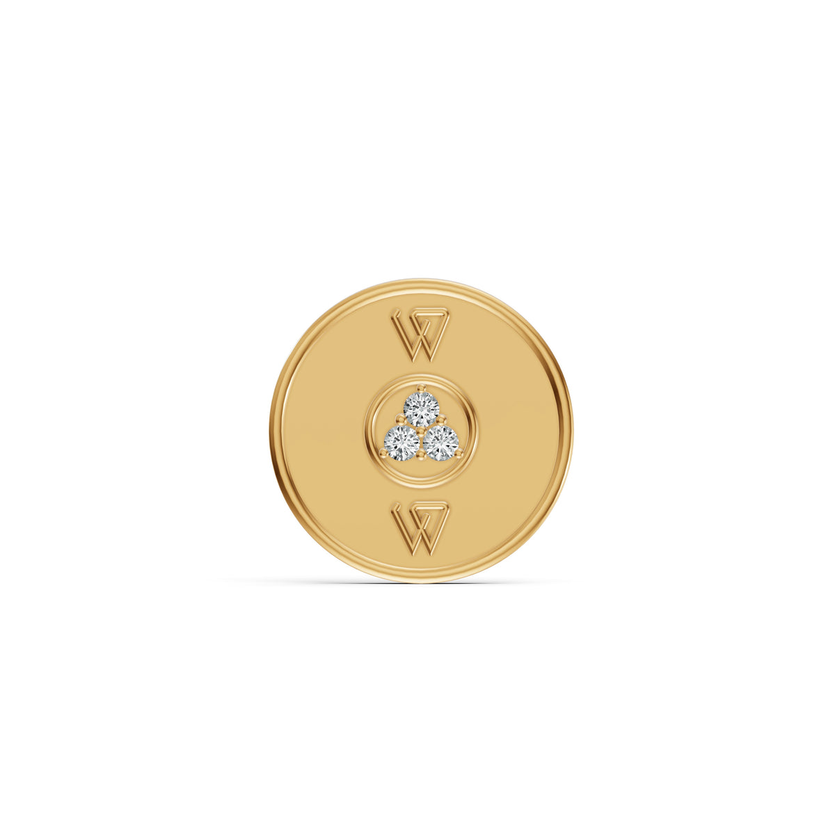 2 Gram Diamond Gold Coin