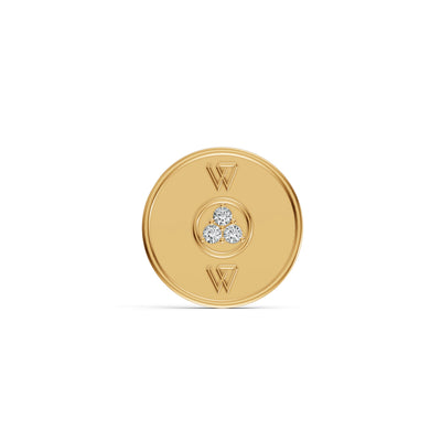2 Gram Diamond Gold Coin