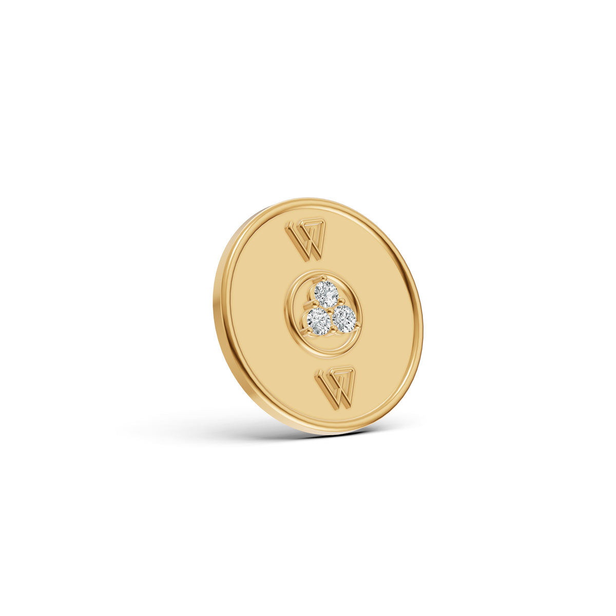 2 Gram Diamond Gold Coin