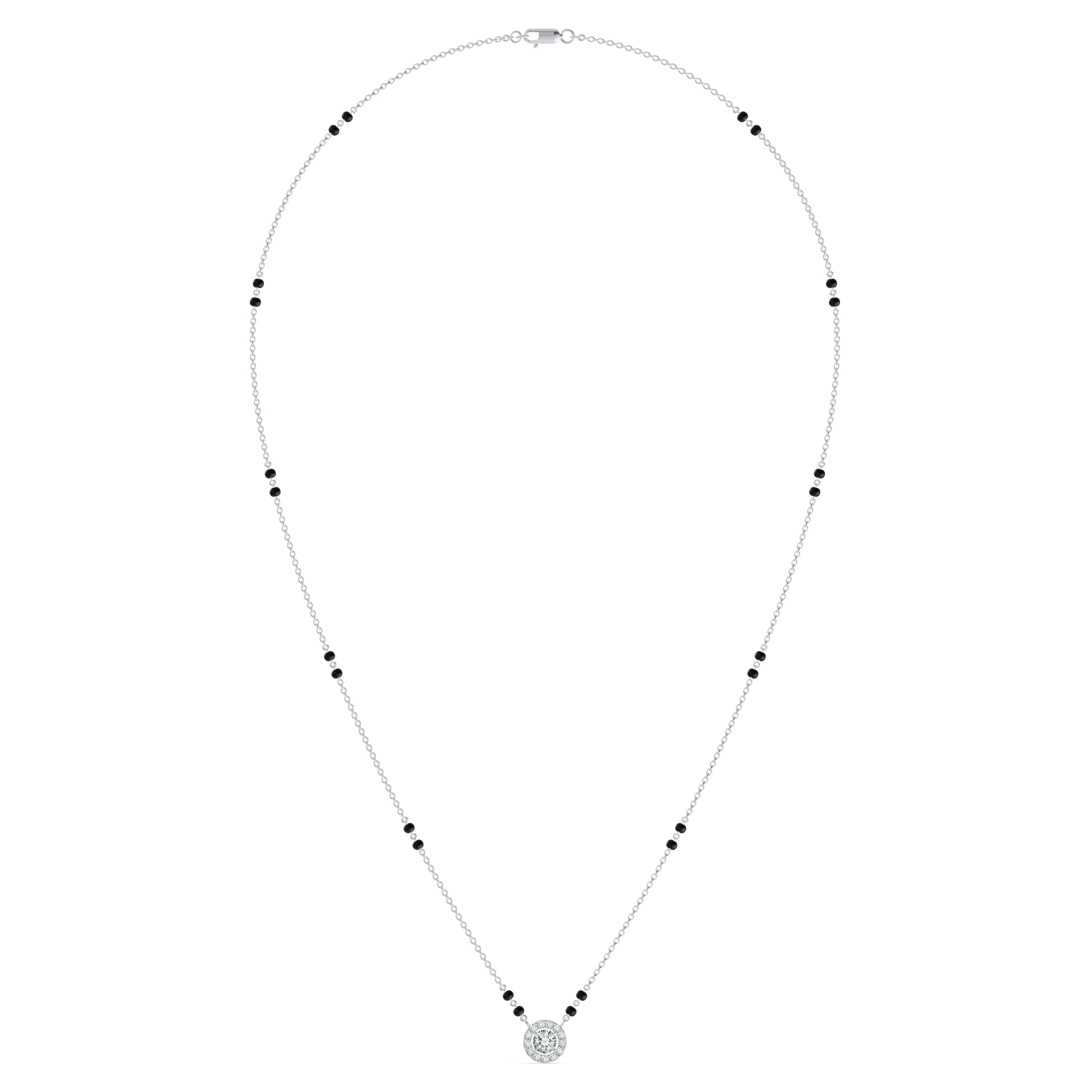 Timeless Halo Solitaire Diamond Mangalsutra