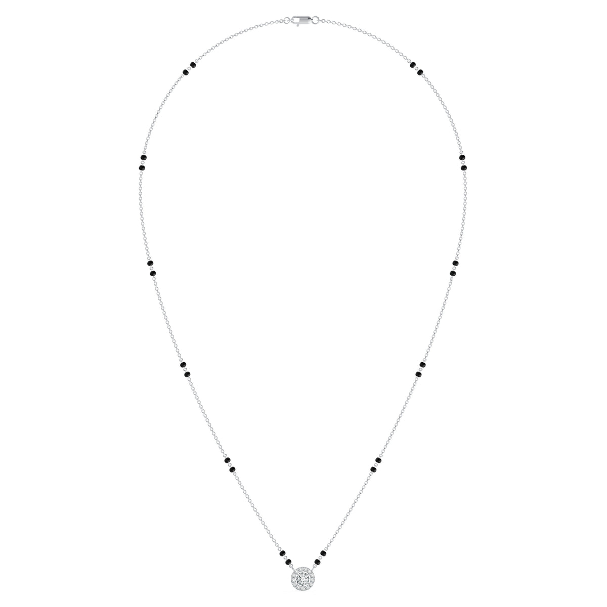 Timeless Halo Solitaire Diamond Mangalsutra