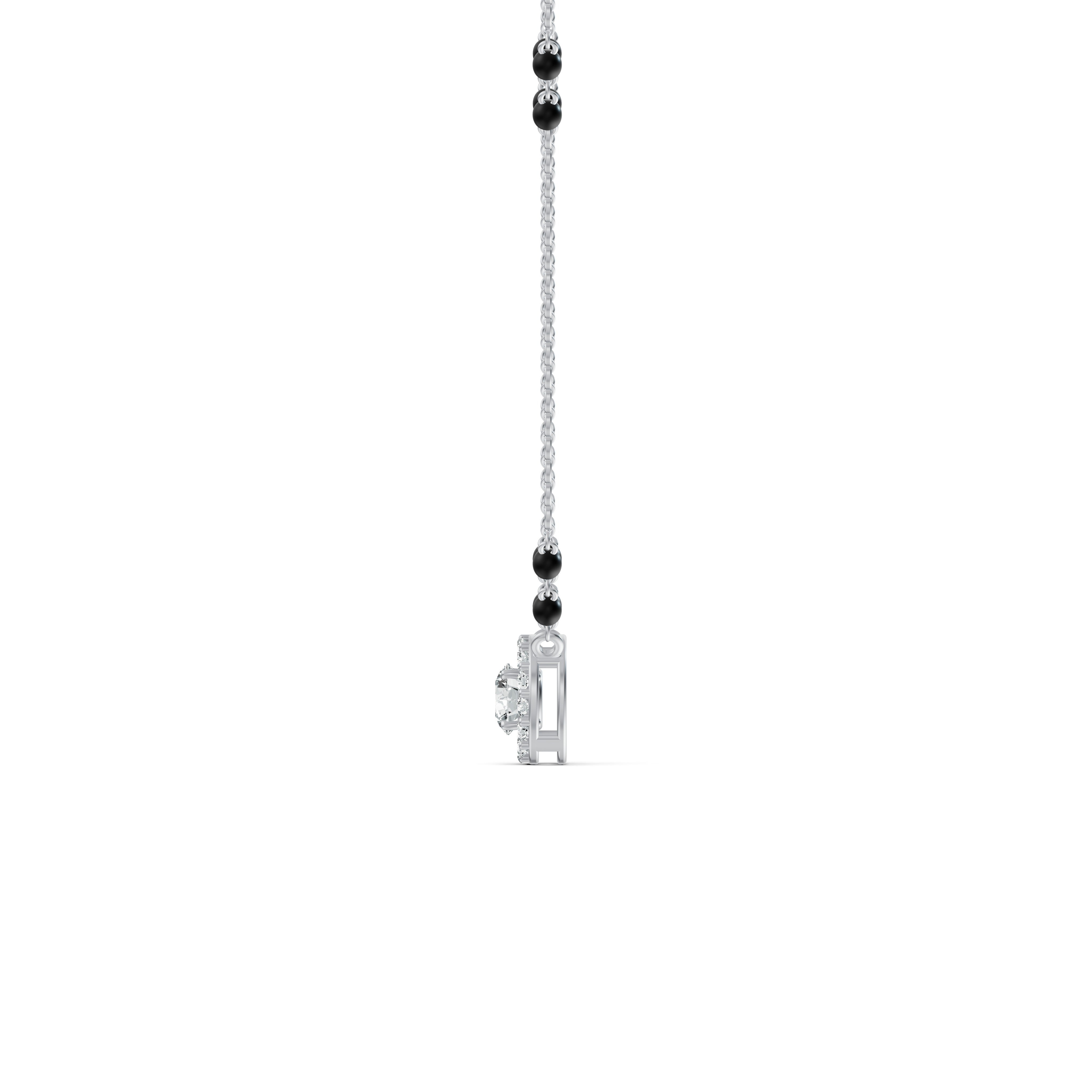 Timeless Halo Solitaire Diamond Mangalsutra