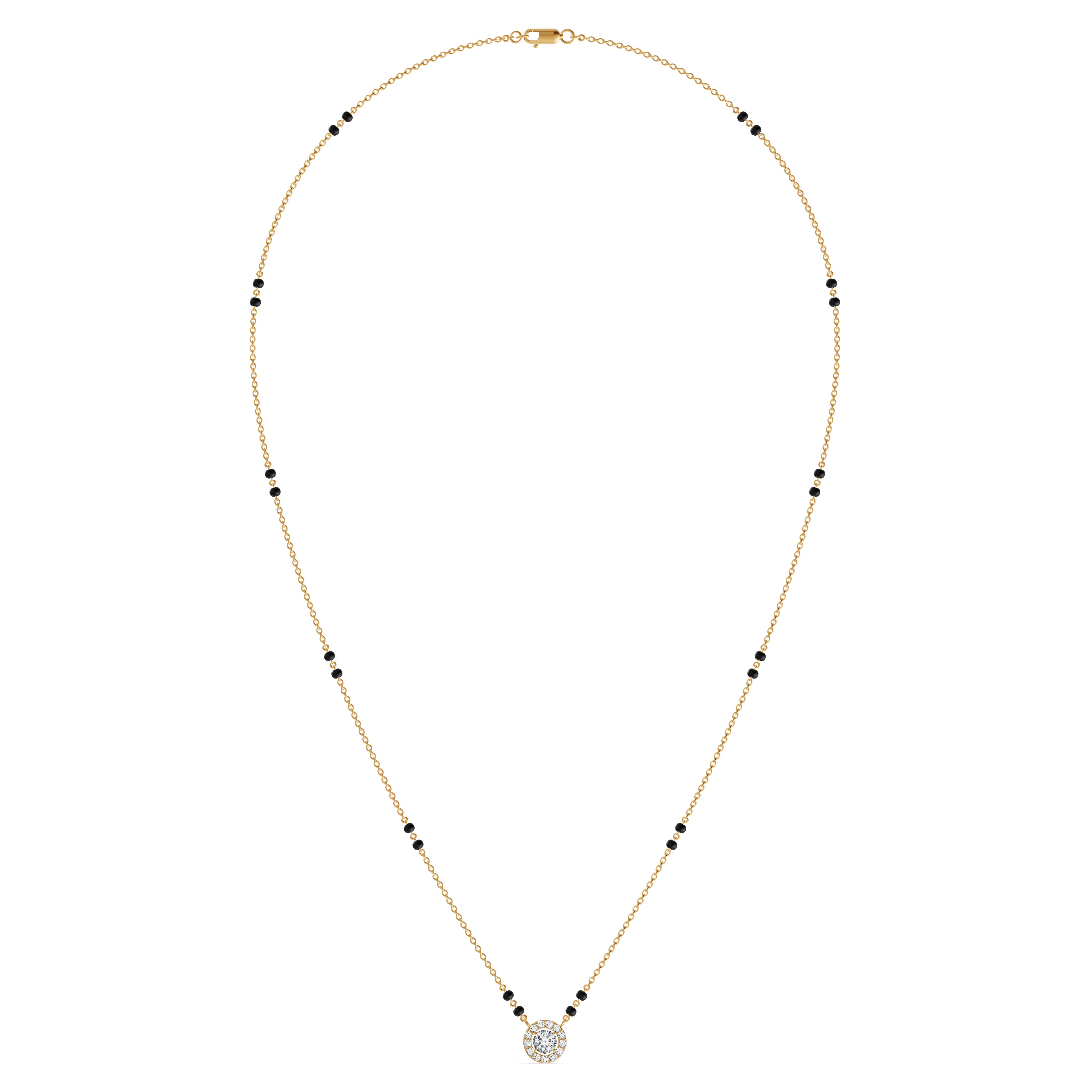 Timeless Halo Solitaire Diamond Mangalsutra