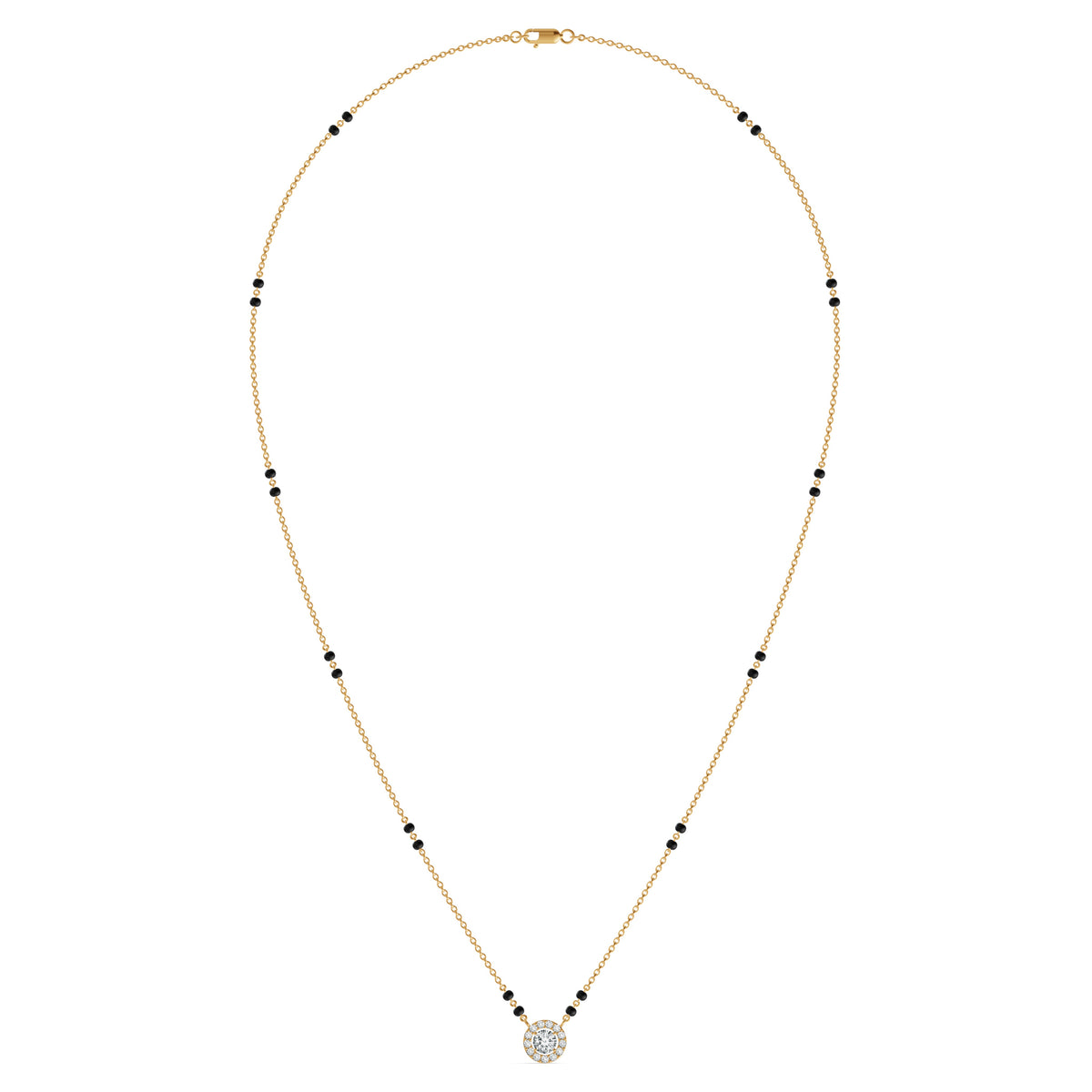 Timeless Halo Solitaire Diamond Mangalsutra