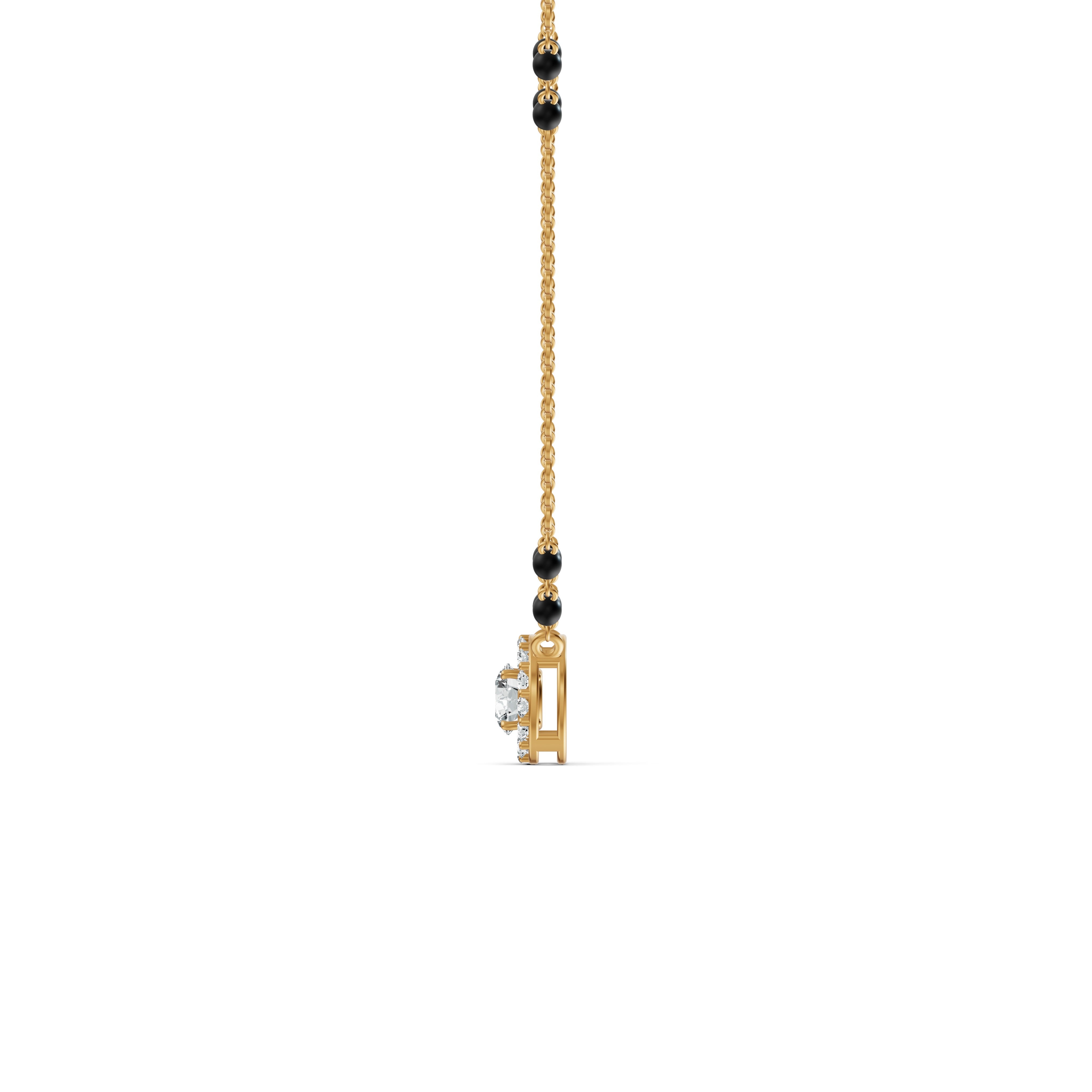 Timeless Halo Solitaire Diamond Mangalsutra