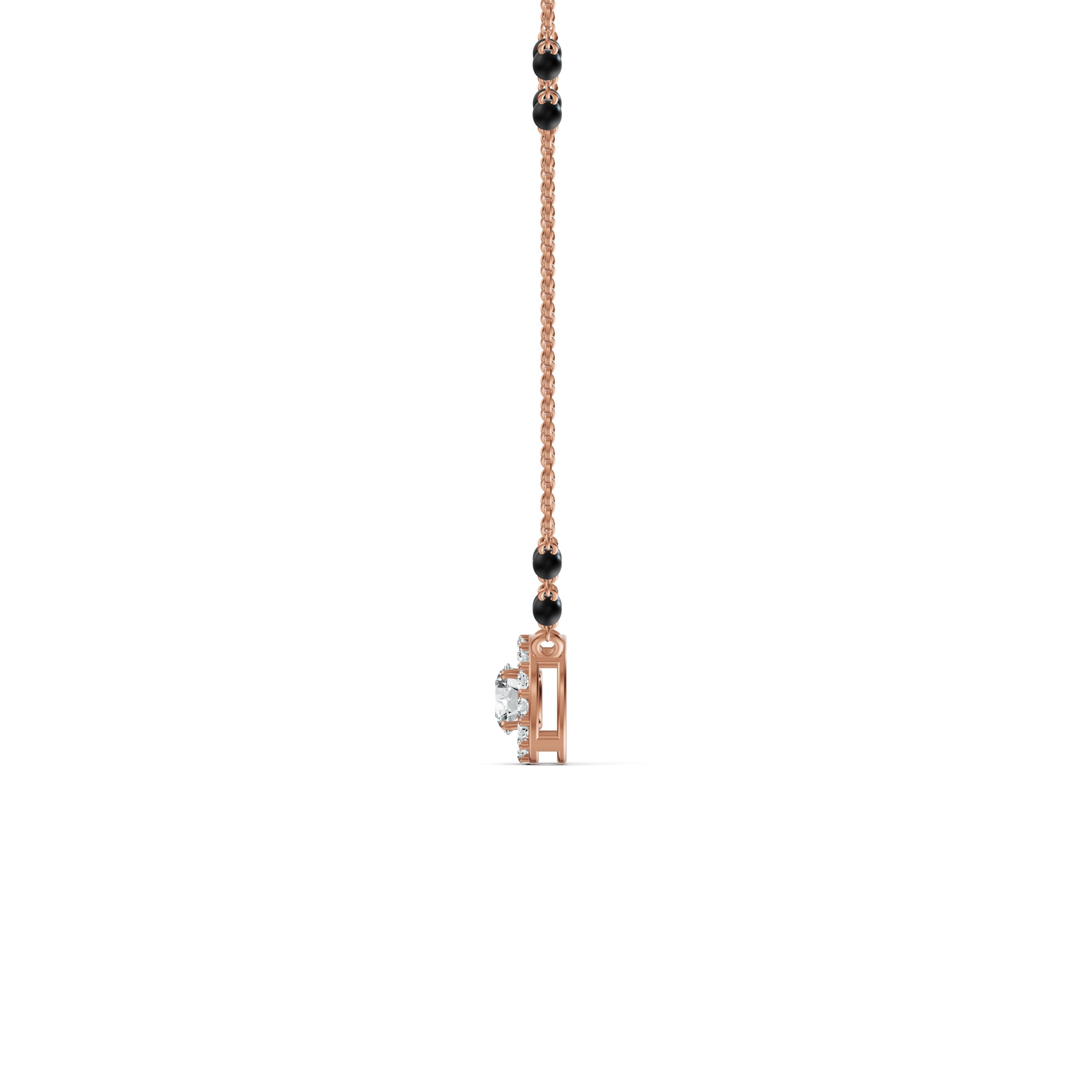 Timeless Halo Solitaire Diamond Mangalsutra