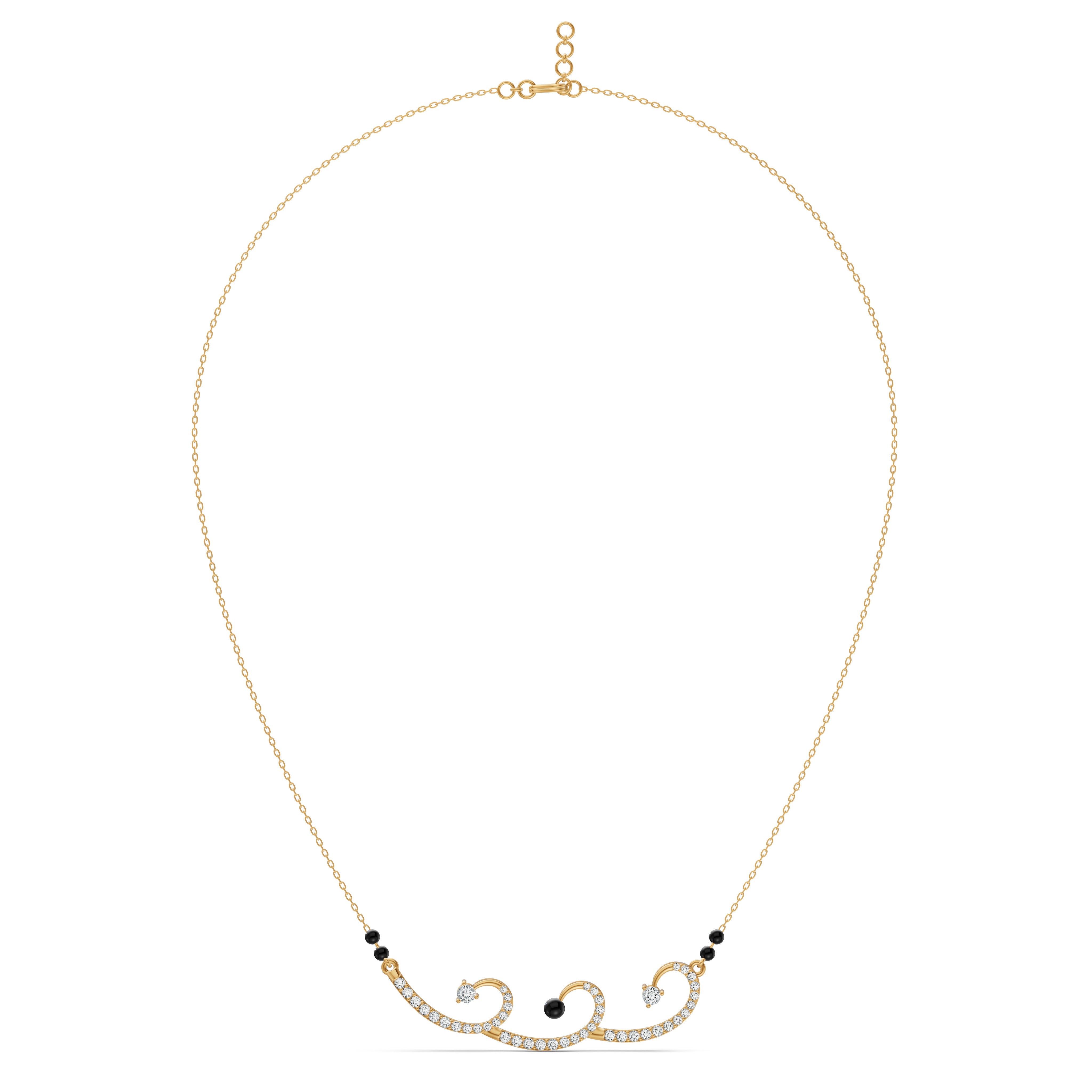 Spiral Loop Diamond Mangalsutra