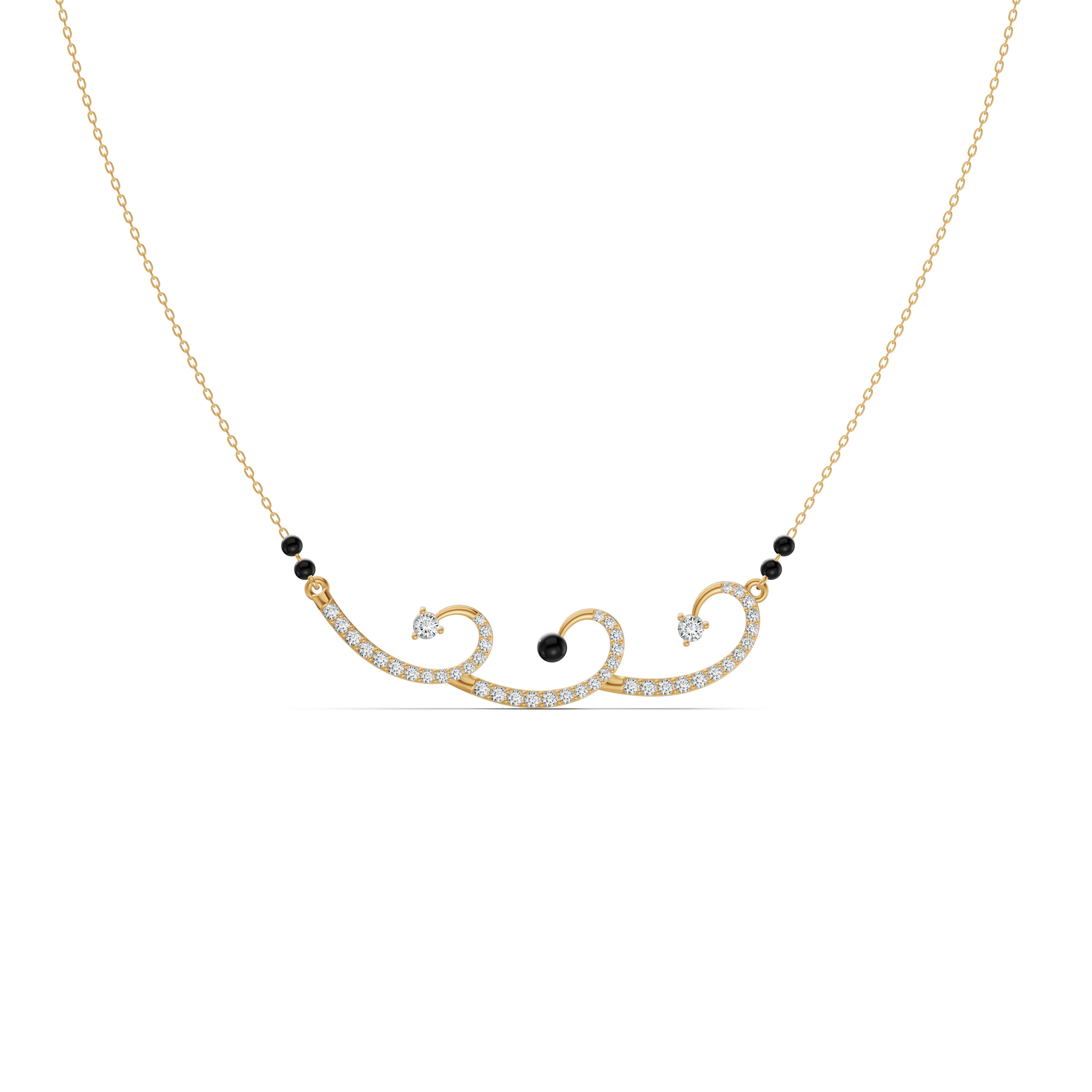 Spiral Loop Diamond Mangalsutra