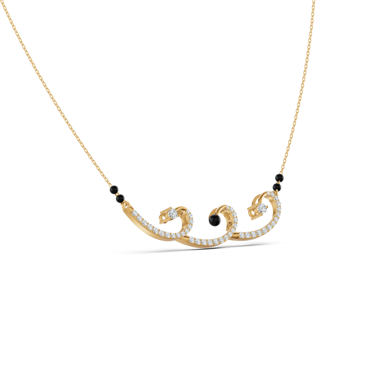 Spiral Loop Diamond Mangalsutra