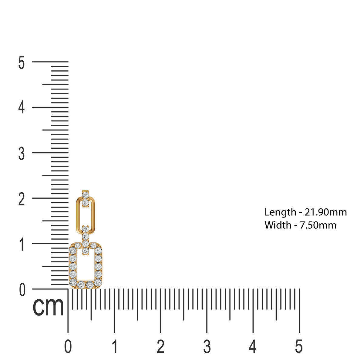 Three-Part Interlocking Drop Diamond Earrings