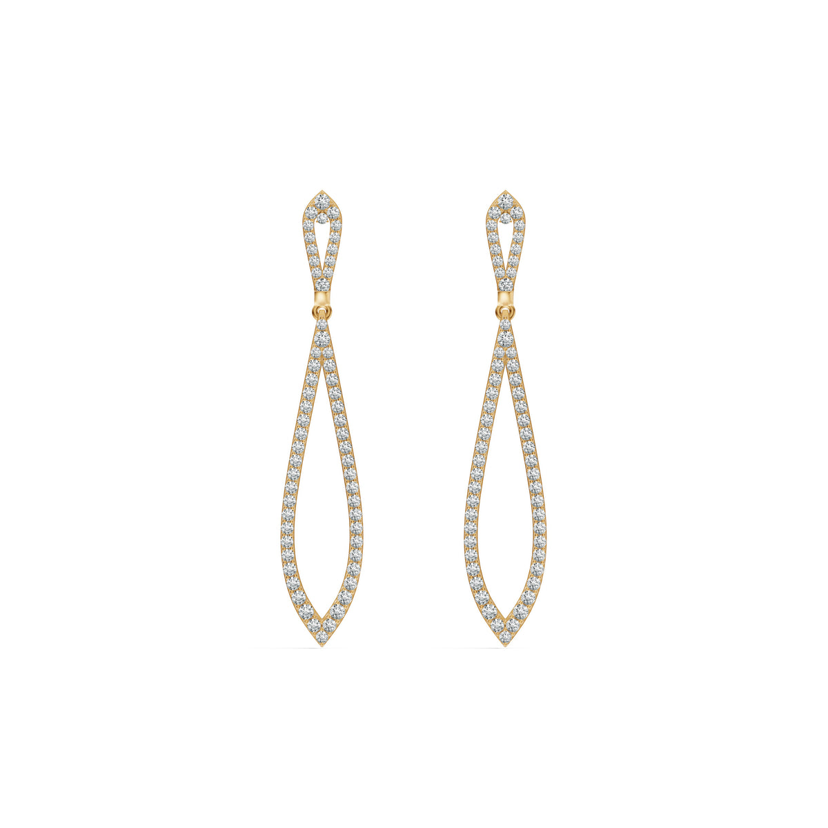 Infinity Loop Diamond Drop Earrings