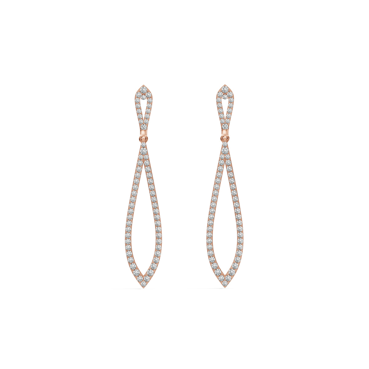 Infinity Loop Diamond Drop Earrings