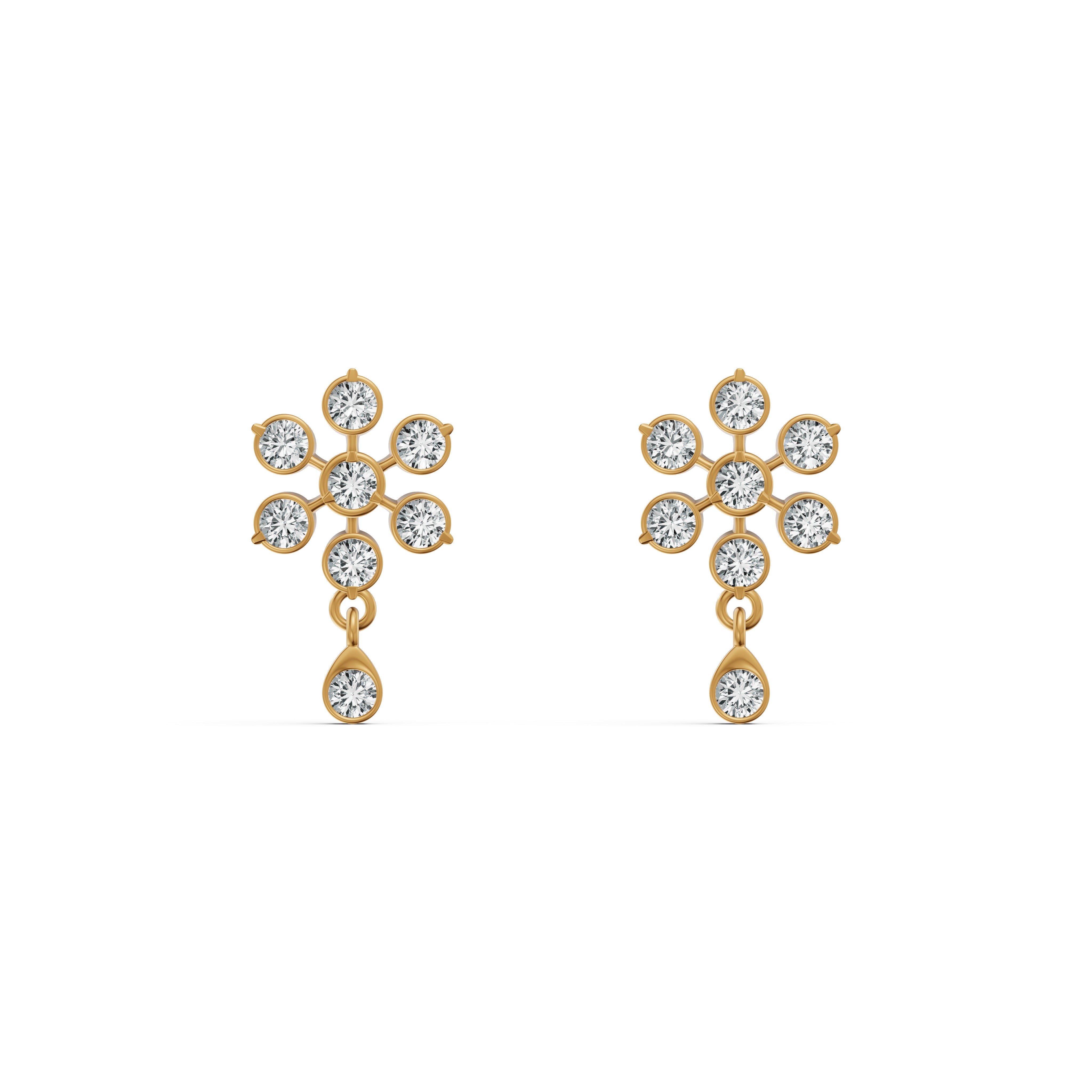 Blossom Diamond Drop Earrings