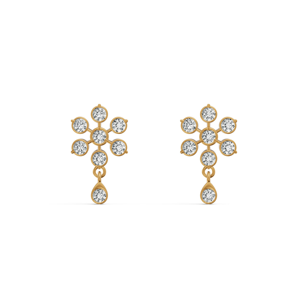 Blossom Diamond Drop Earrings