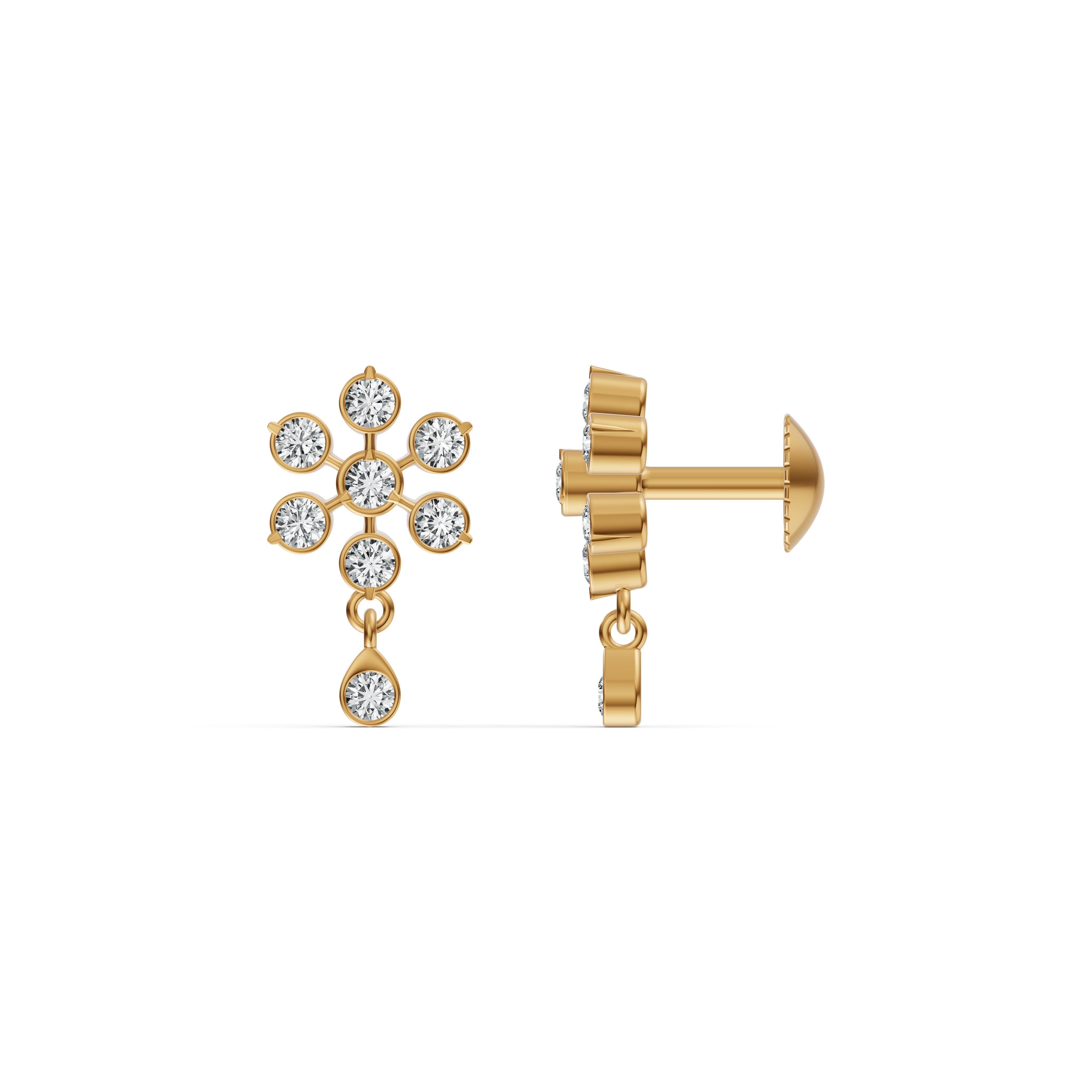 Blossom Diamond Drop Earrings
