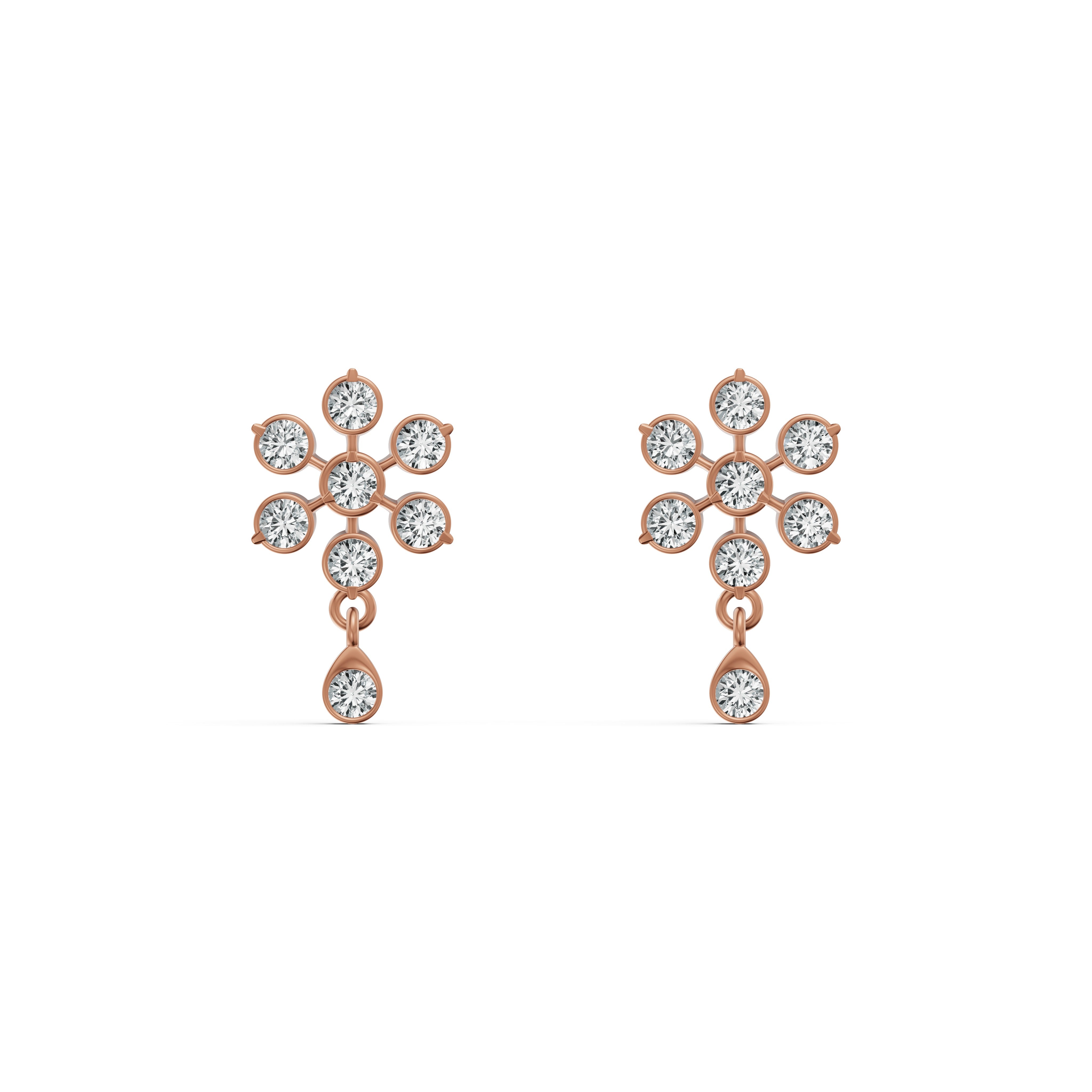 Blossom Diamond Drop Earrings