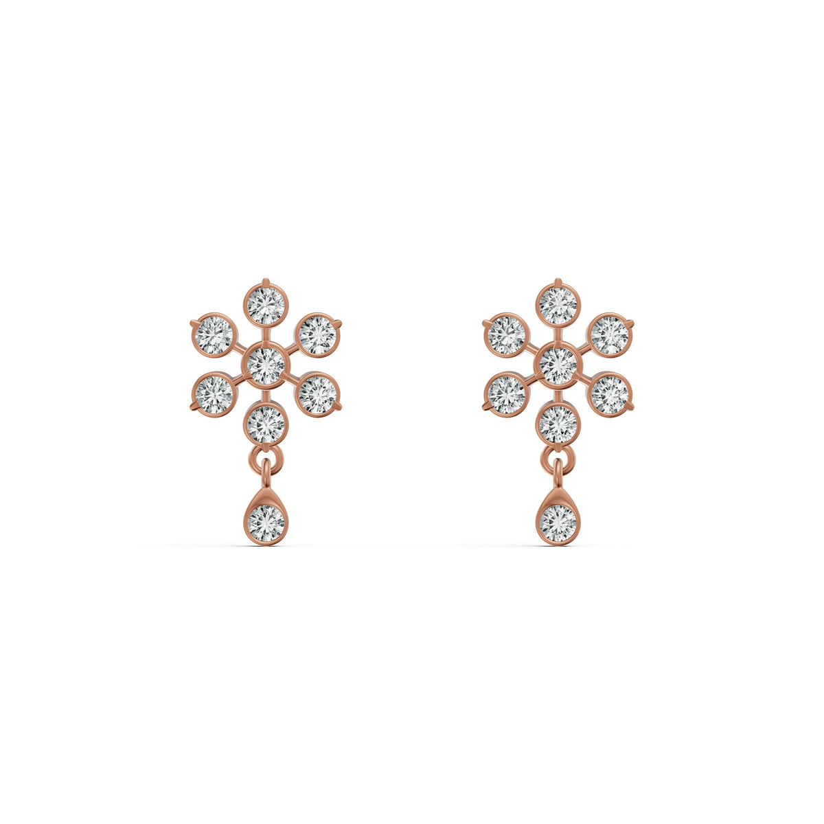 Blossom Diamond Drop Earrings