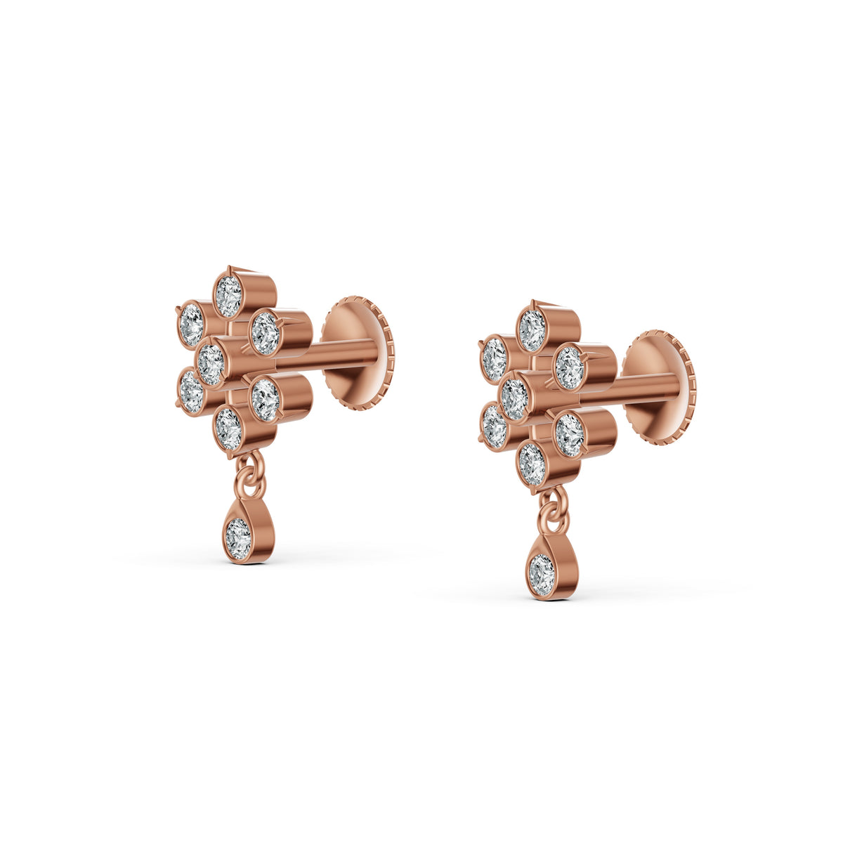 Blossom Diamond Drop Earrings