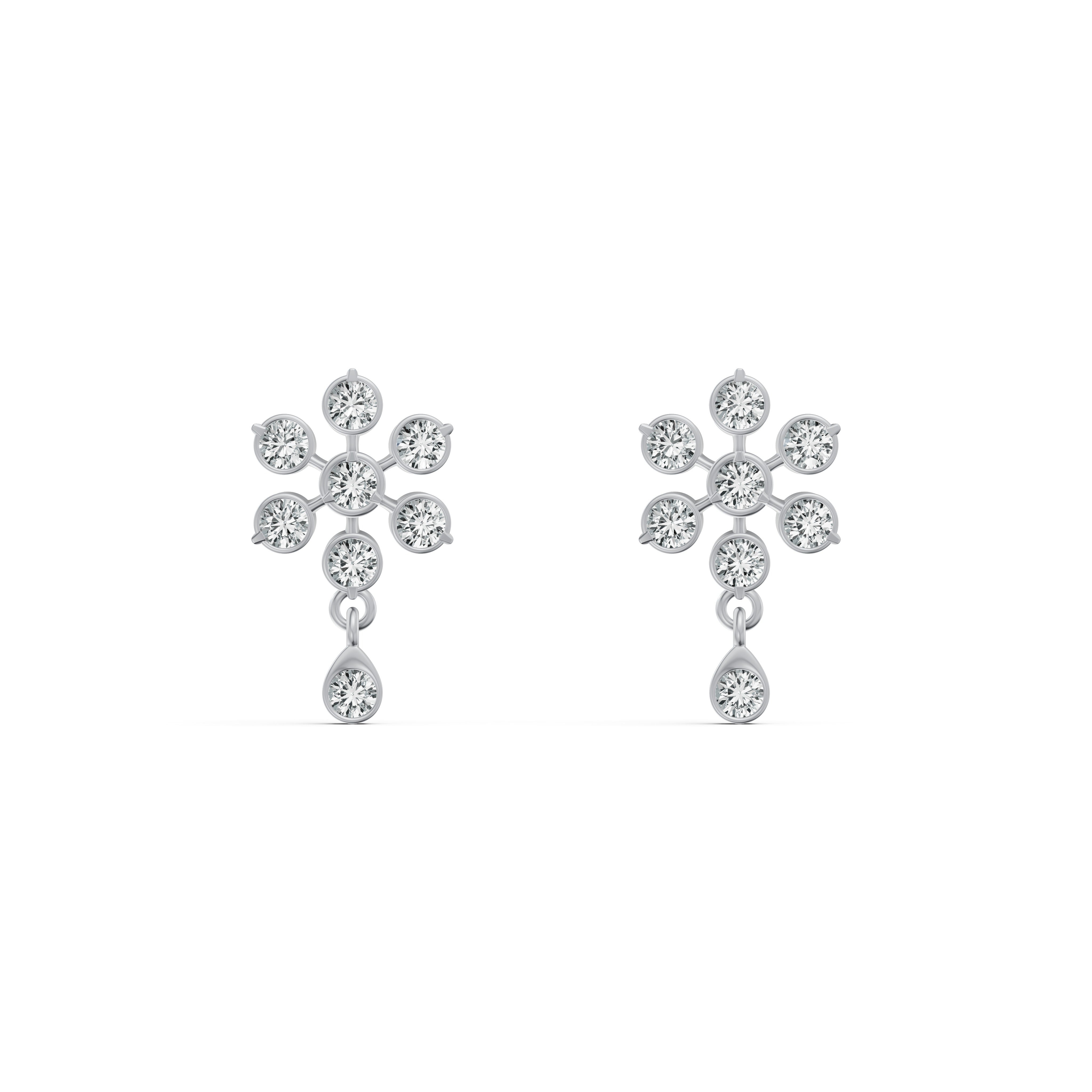 Blossom Diamond Drop Earrings