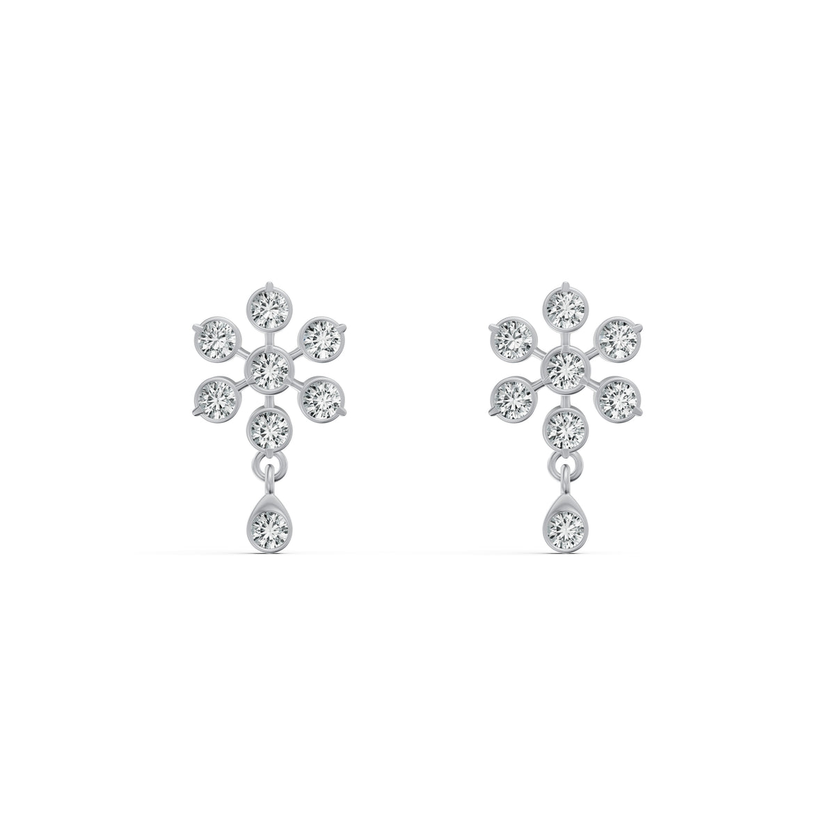 Blossom Diamond Drop Earrings