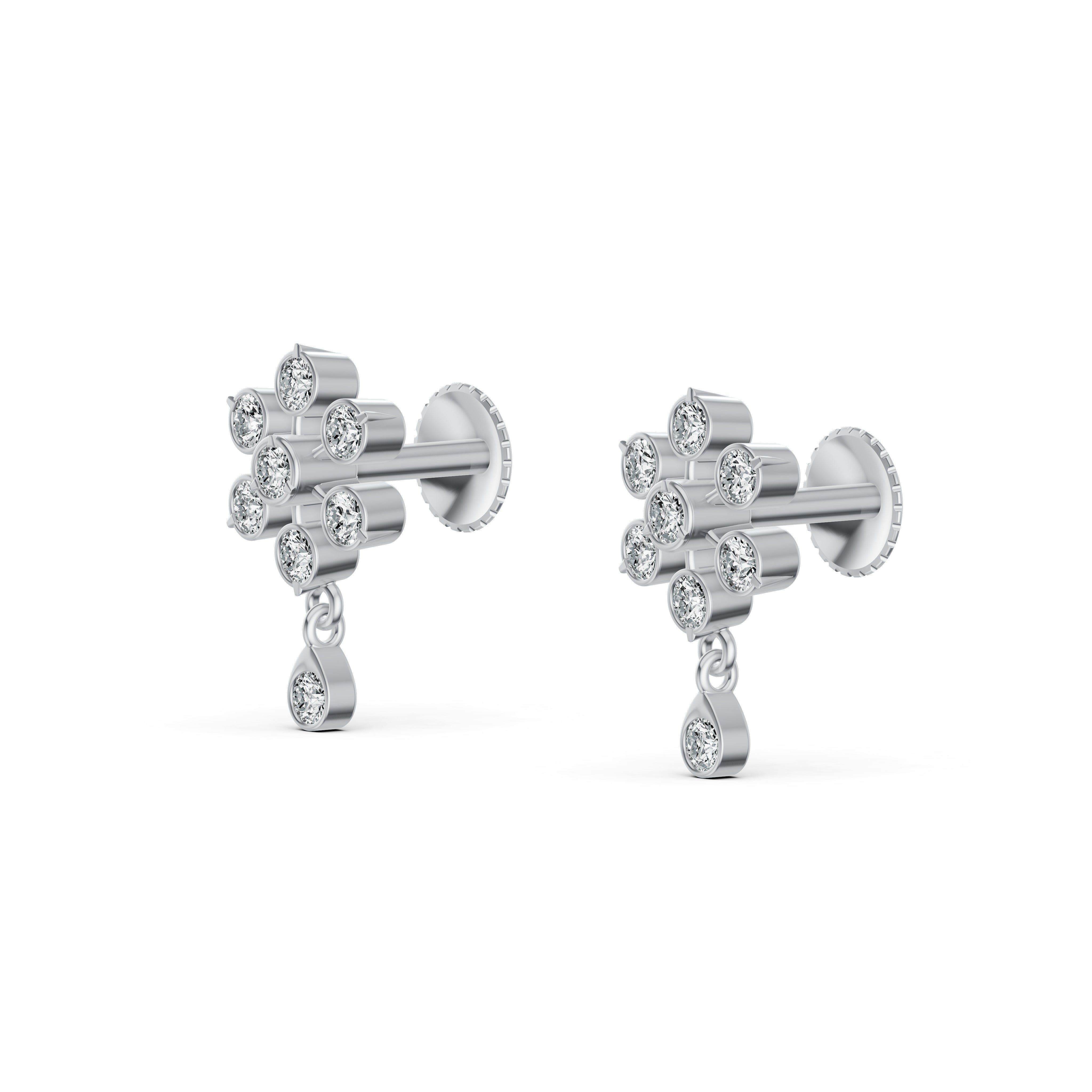 Blossom Diamond Drop Earrings