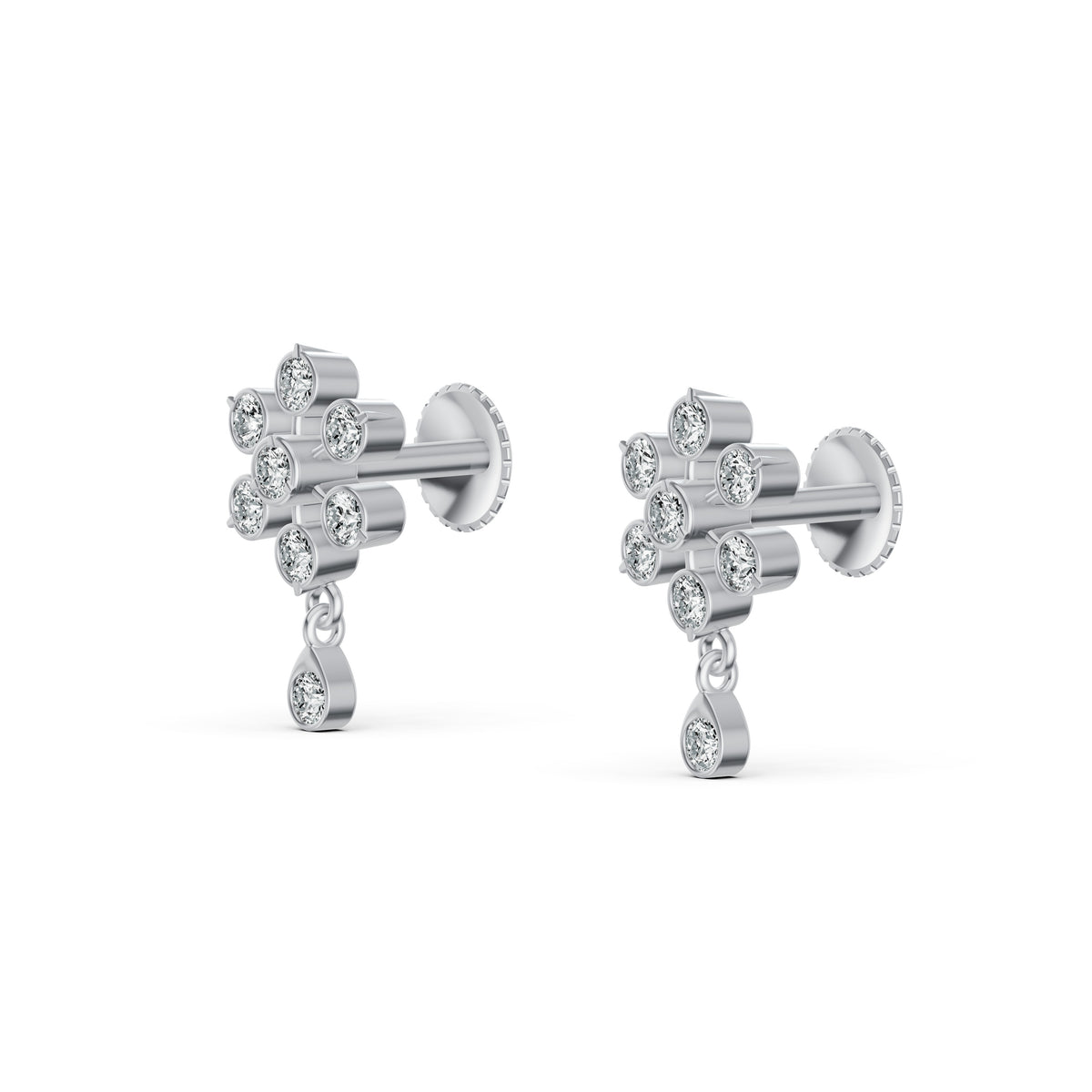 Blossom Diamond Drop Earrings