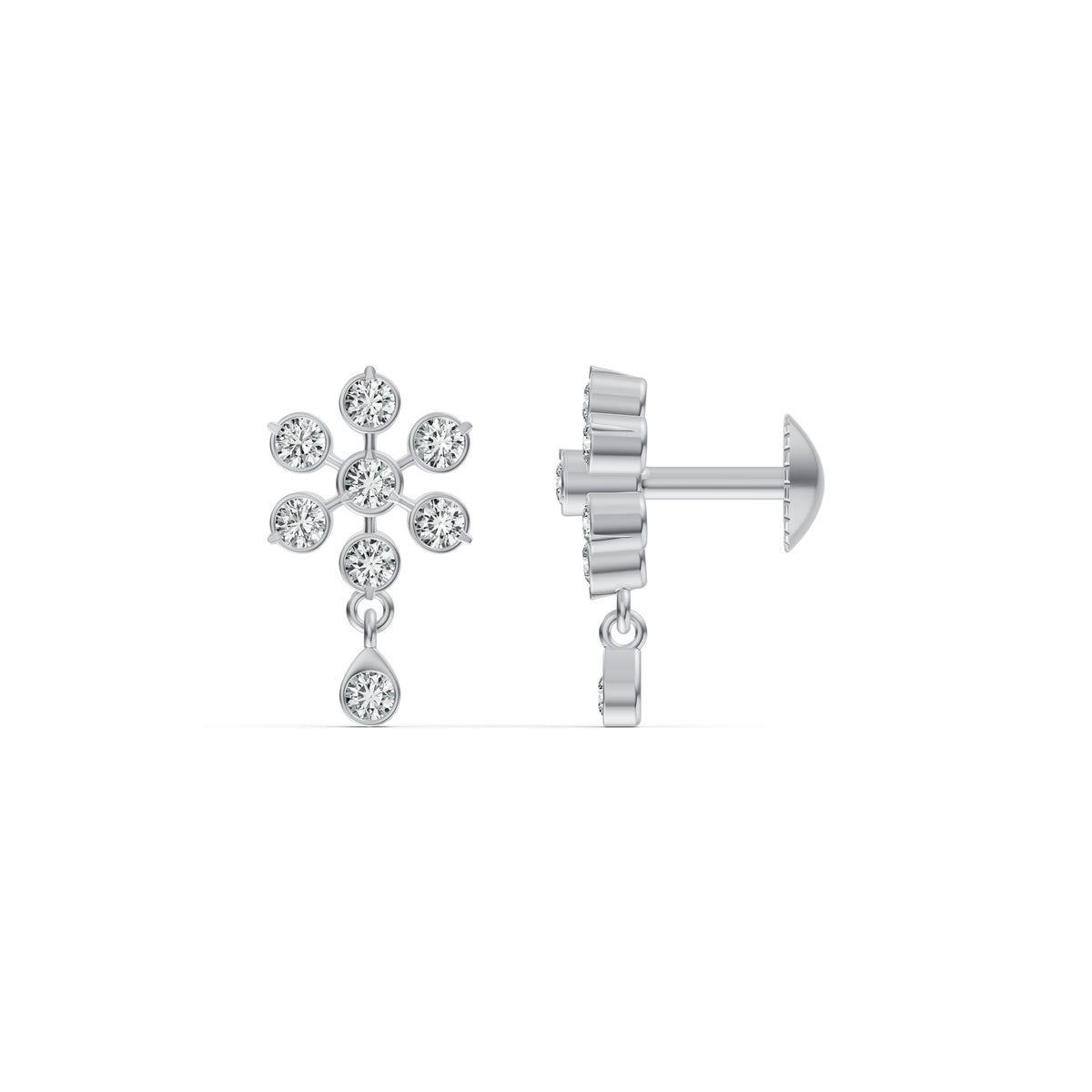 Blossom Diamond Drop Earrings