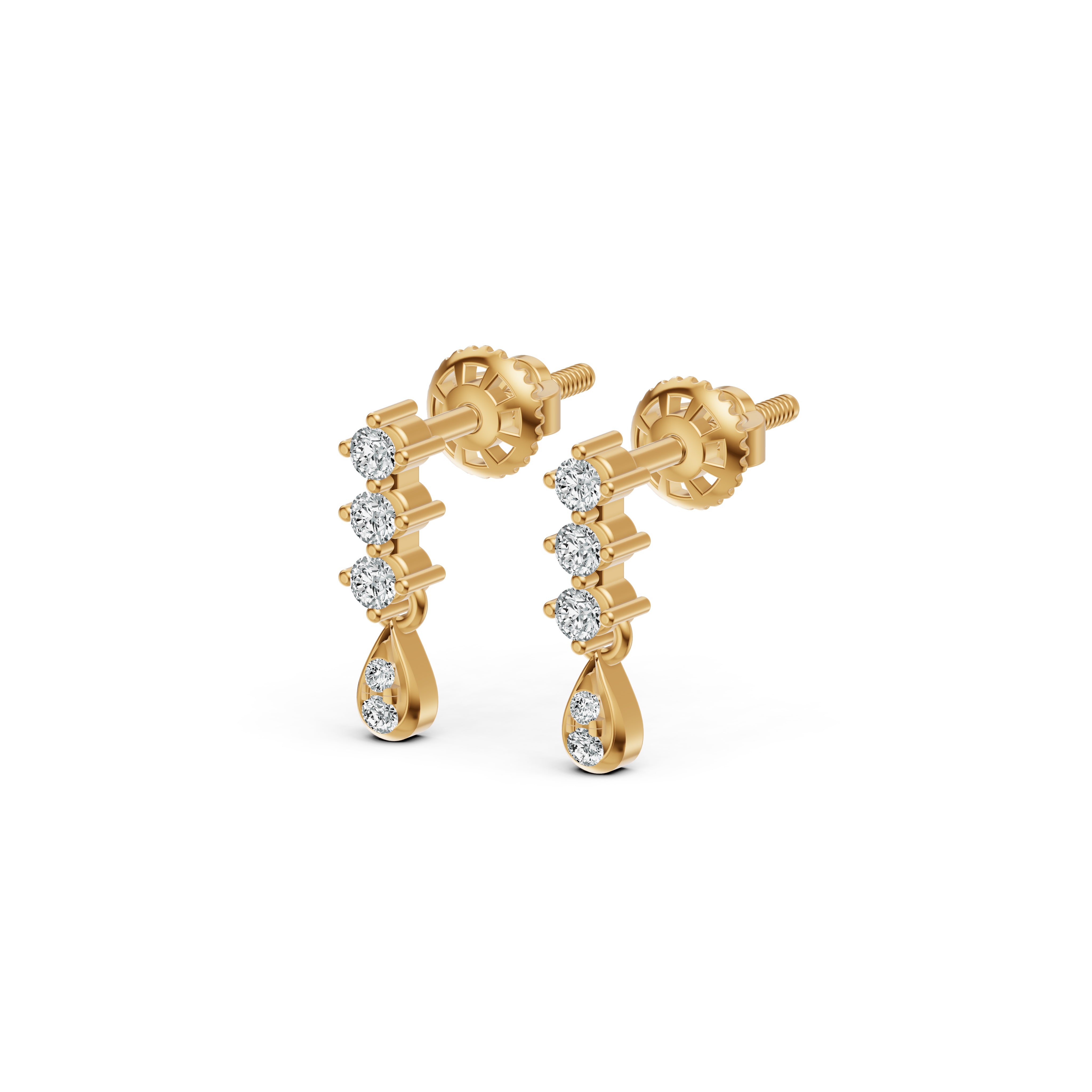 Radiant Harmony Diamond Drop Earrings