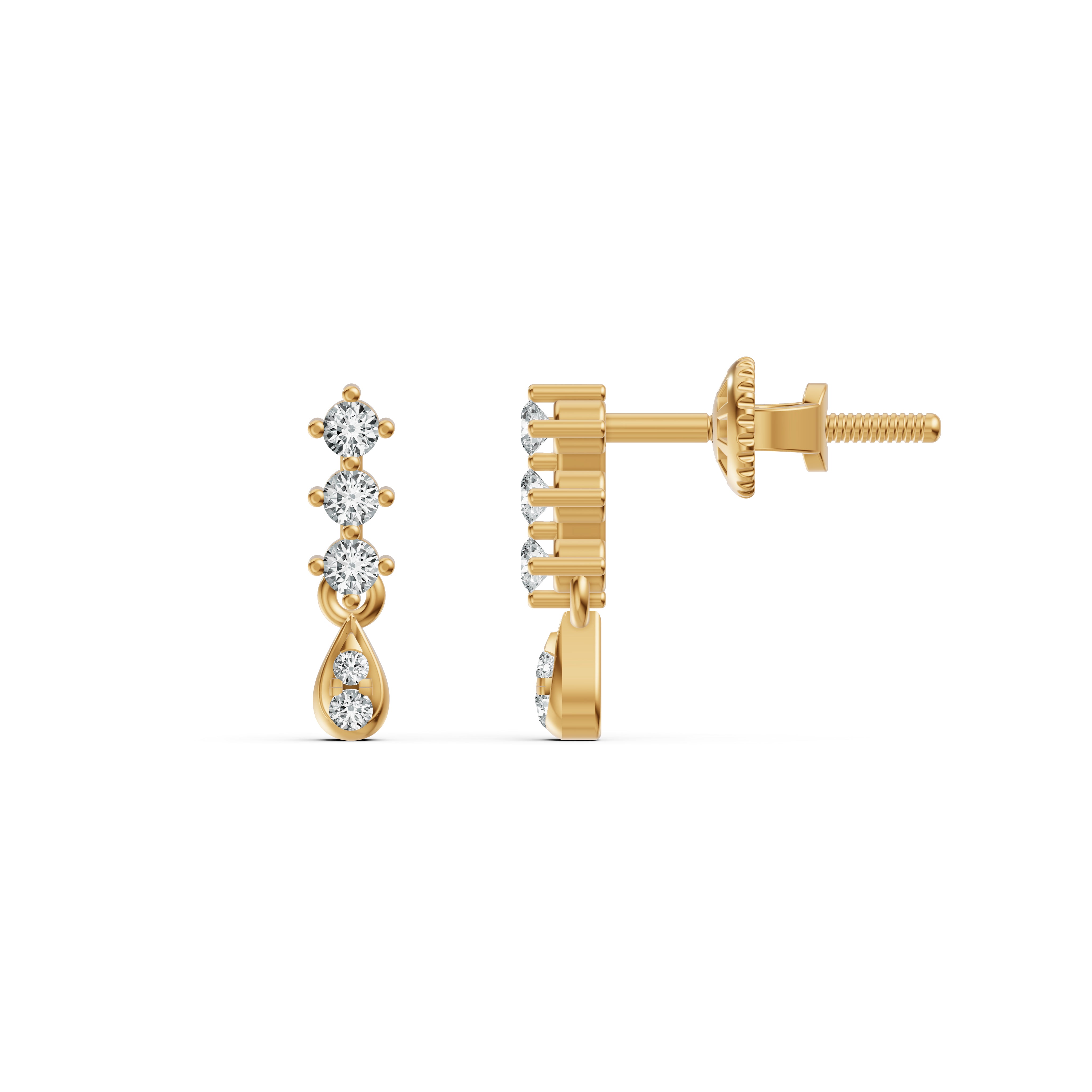 Radiant Harmony Diamond Drop Earrings