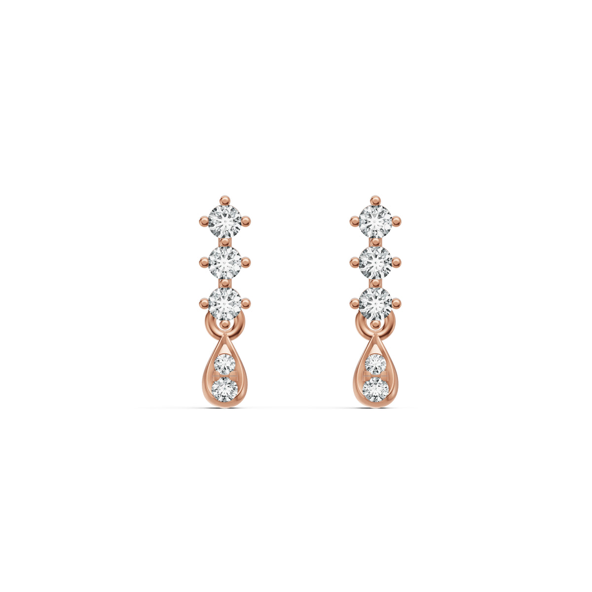 Radiant Harmony Diamond Drop Earrings