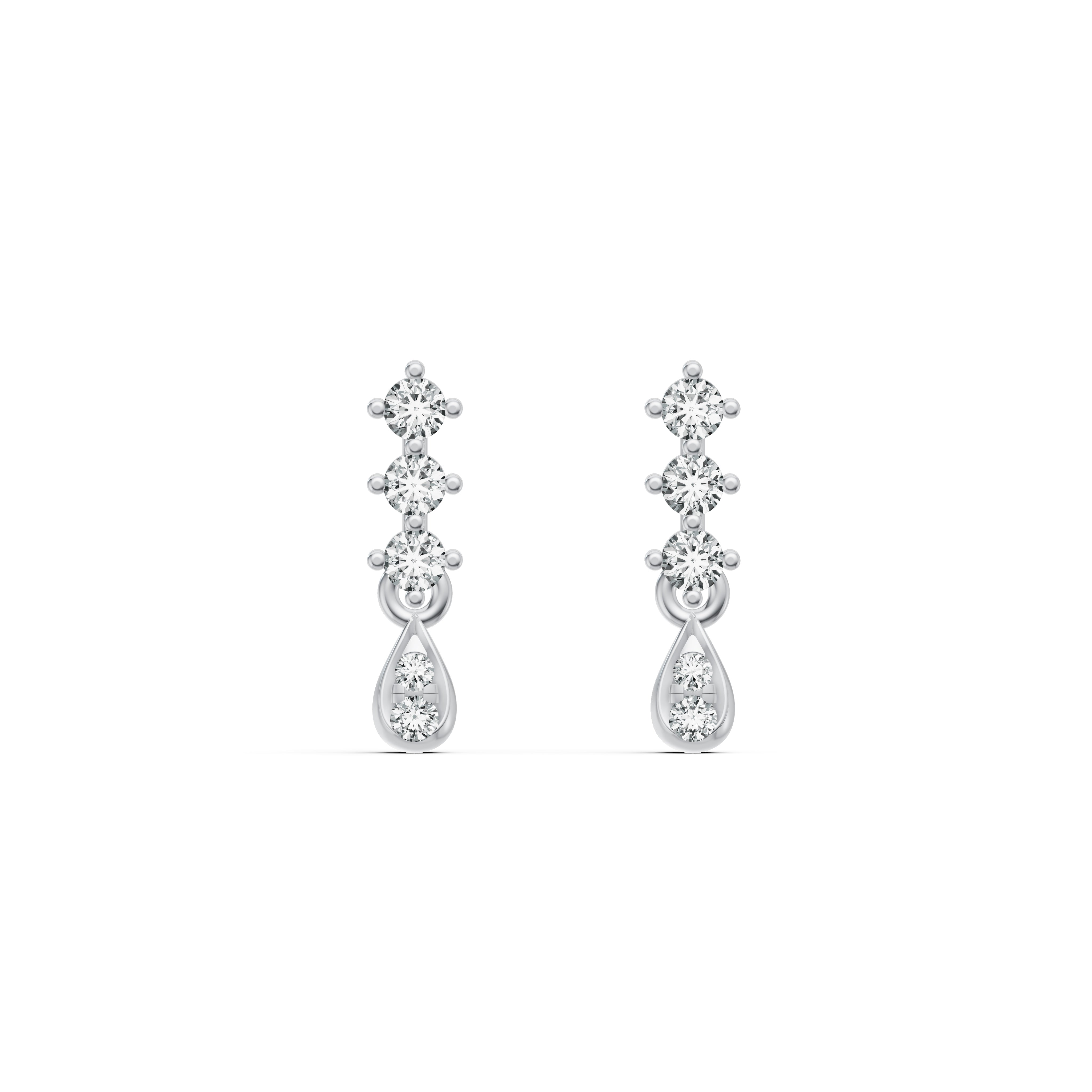 Radiant Harmony Diamond Drop Earrings