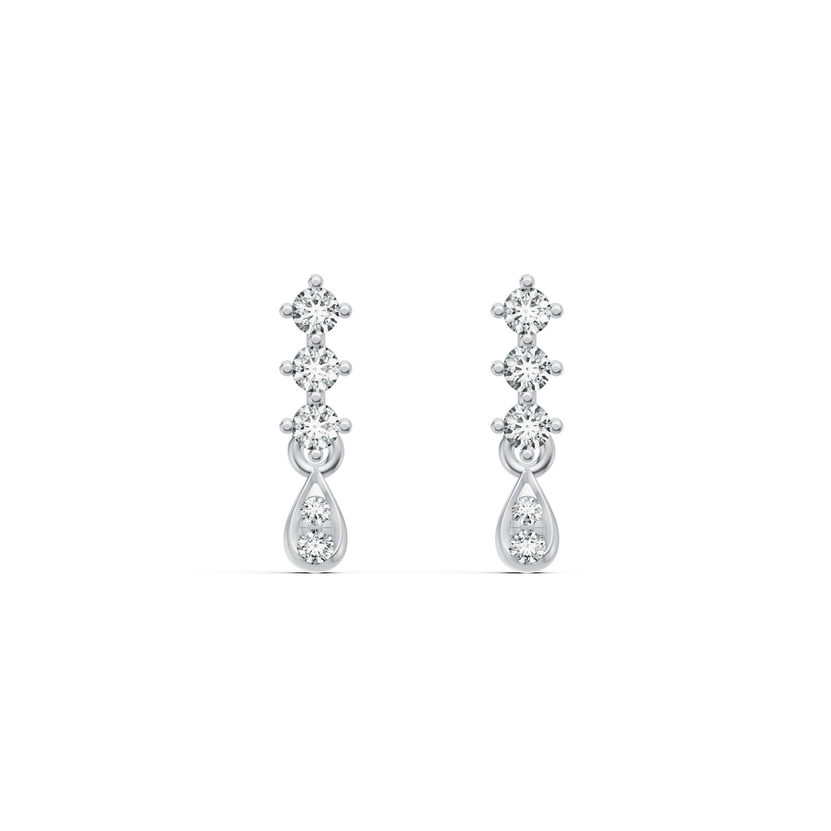 Radiant Harmony Diamond Drop Earrings