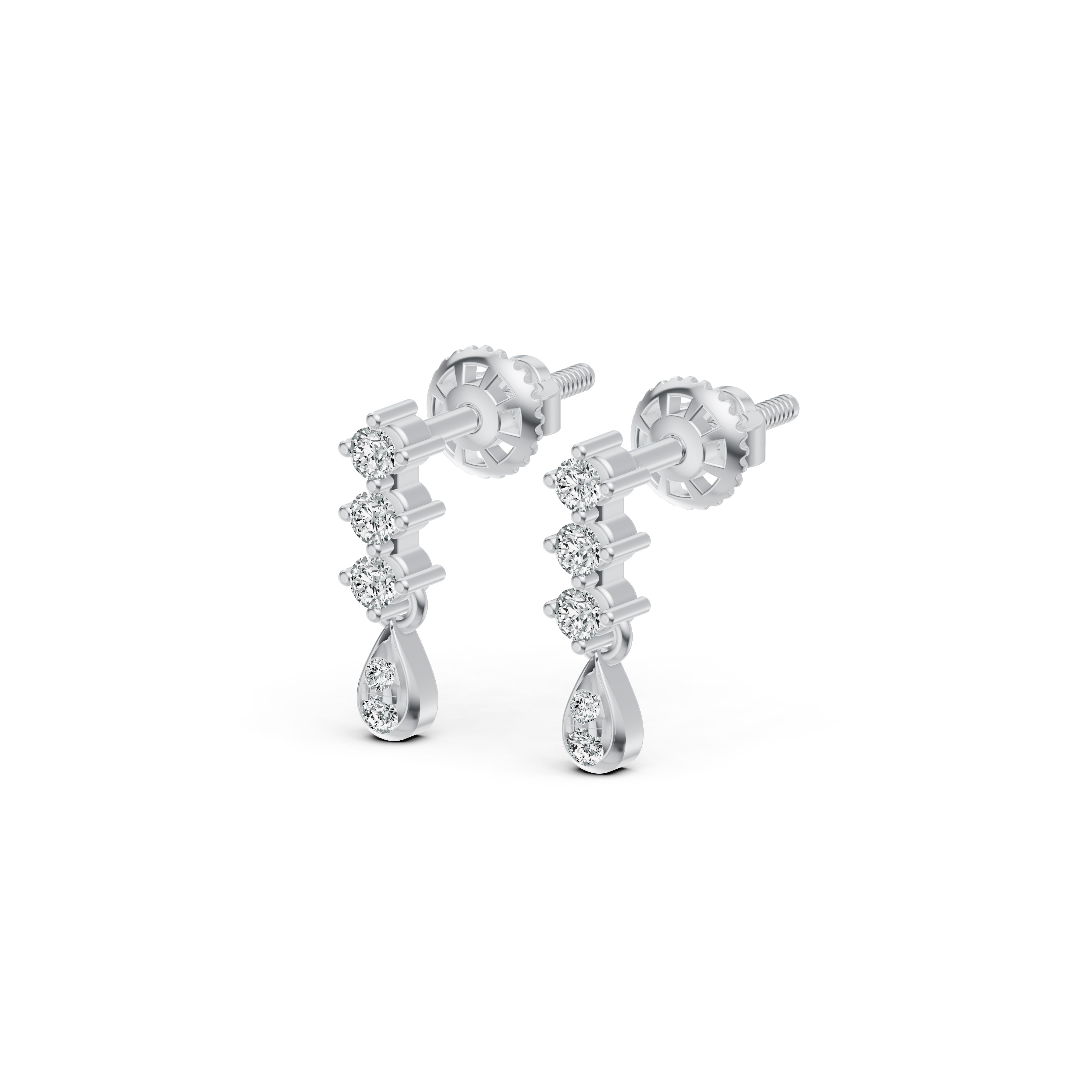 Radiant Harmony Diamond Drop Earrings