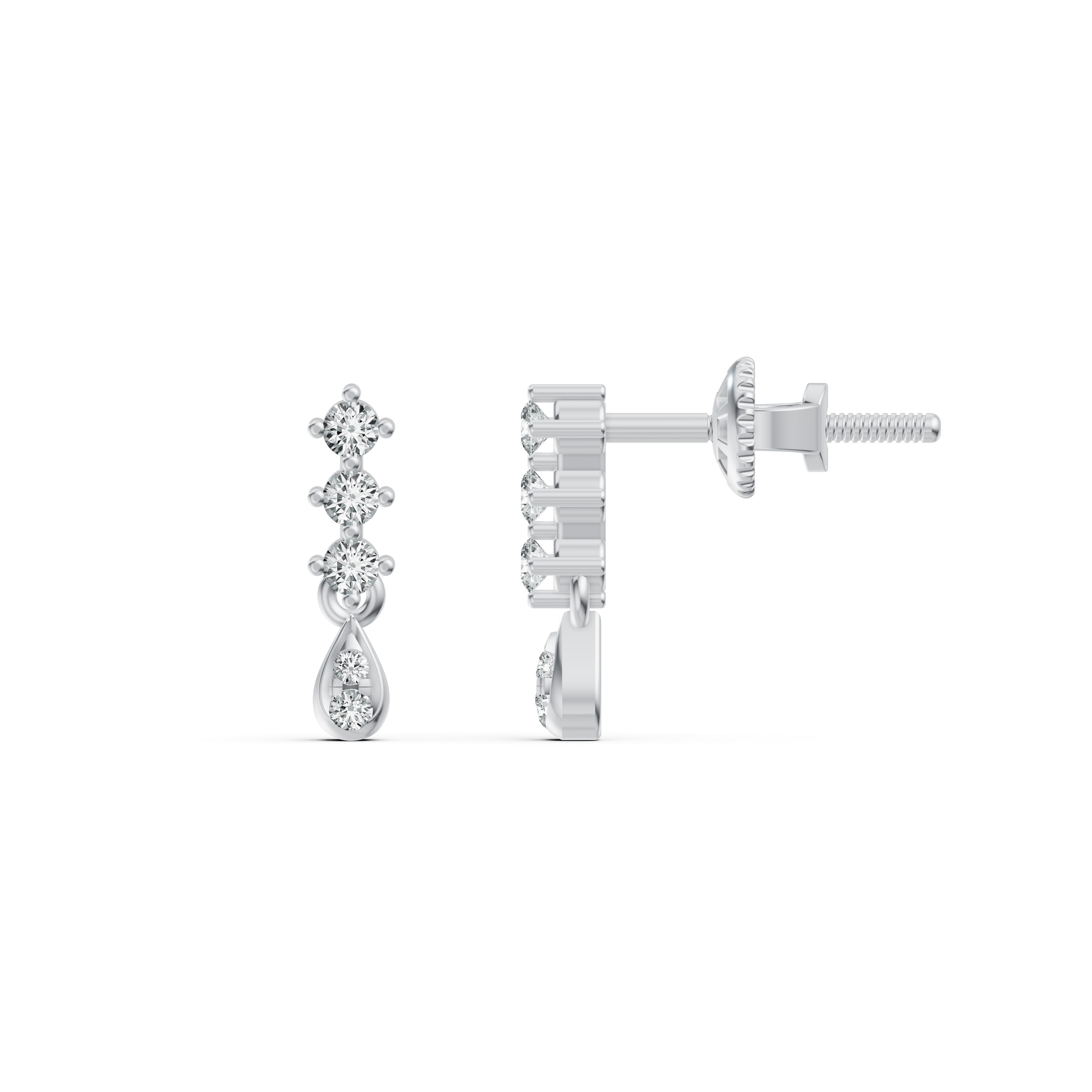 Radiant Harmony Diamond Drop Earrings