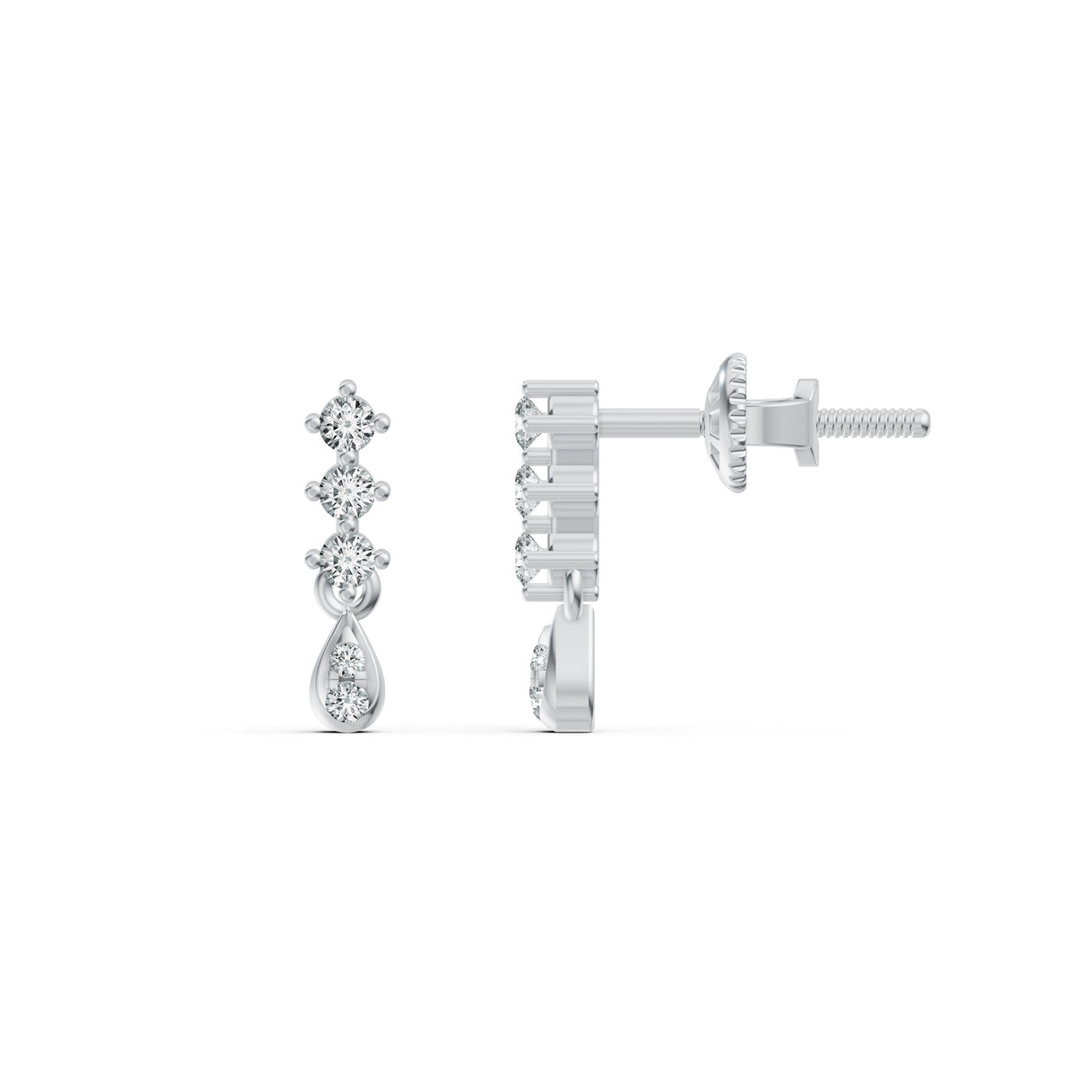 Radiant Harmony Diamond Drop Earrings