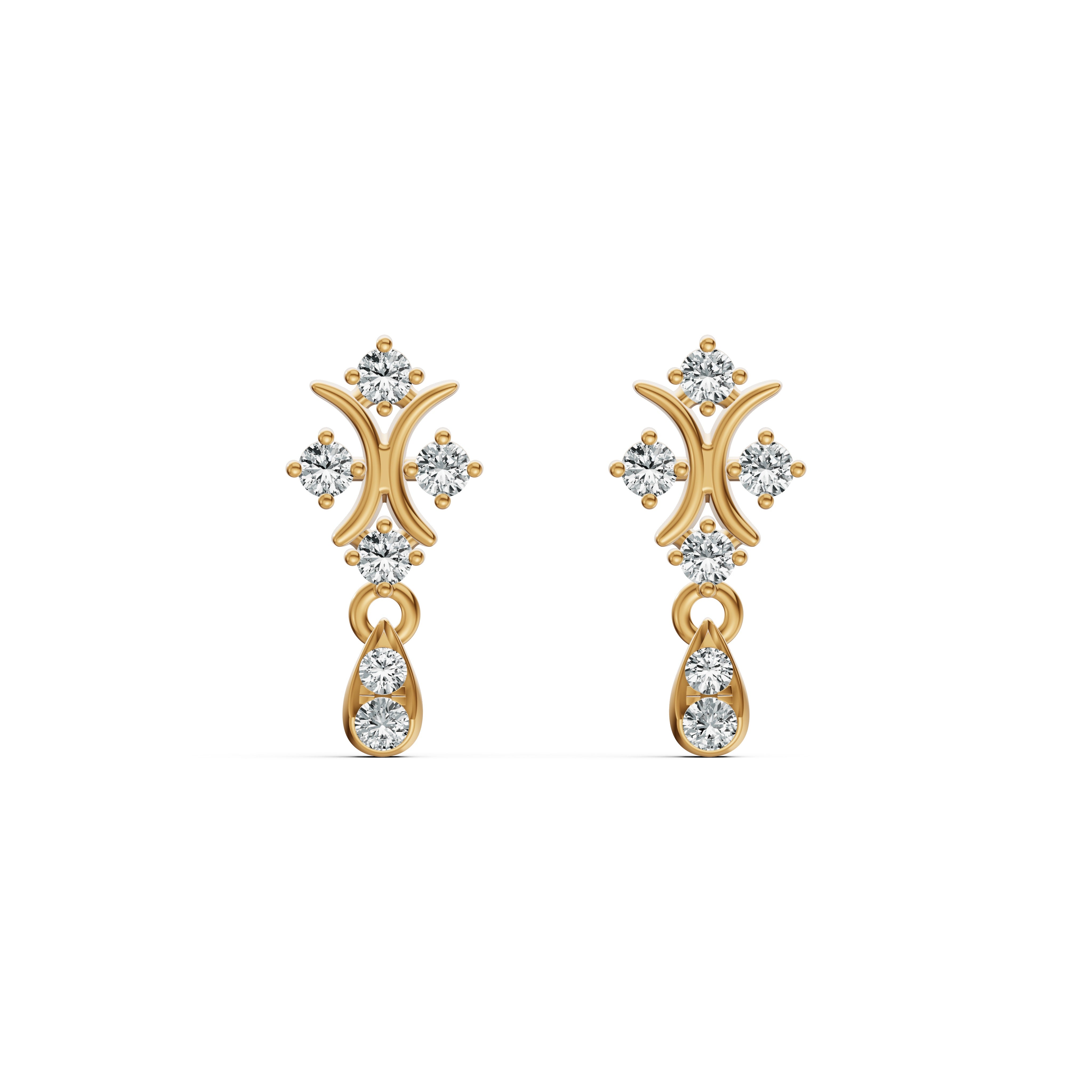 Twinkle Drop Diamond Earrings