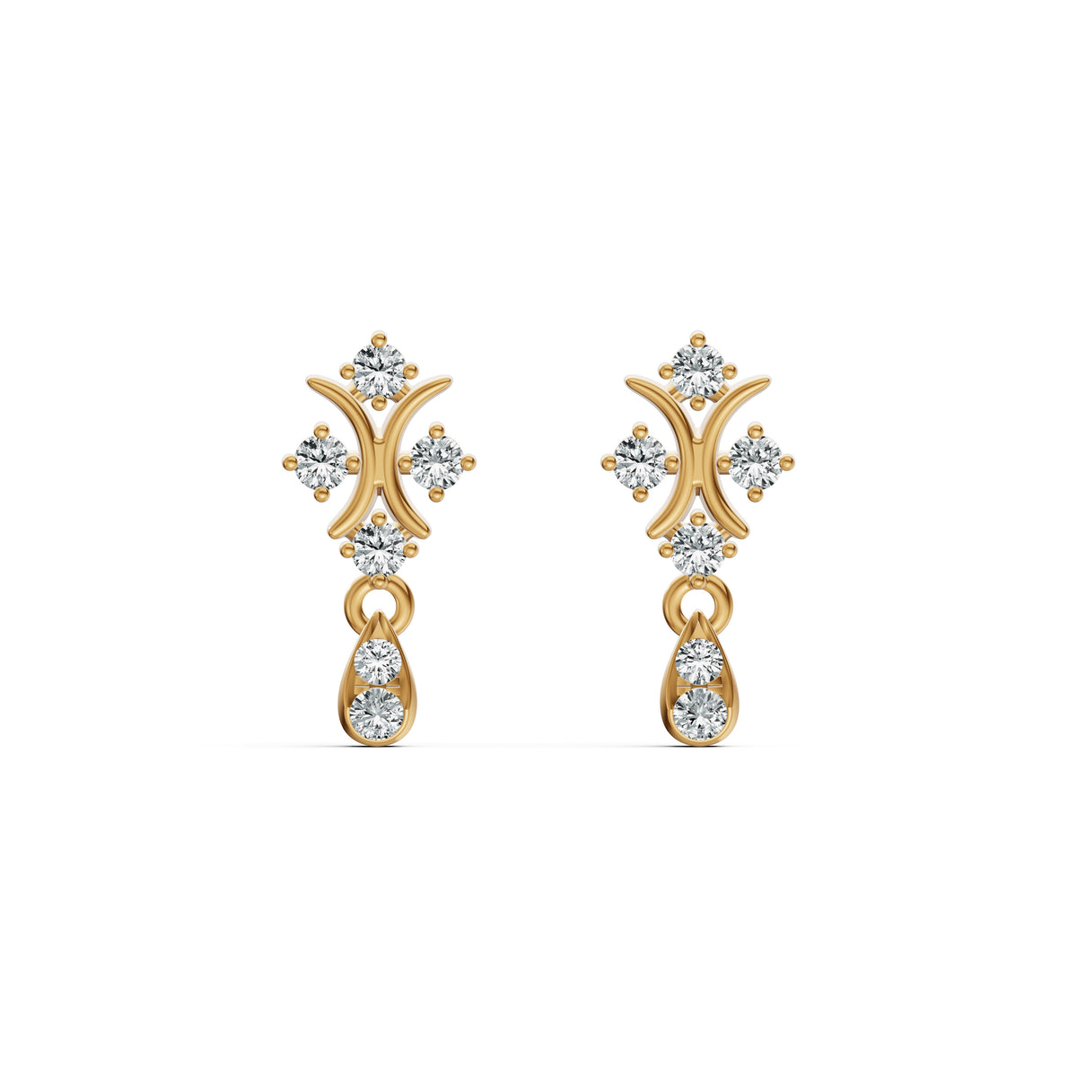Twinkle Drop Diamond Earrings