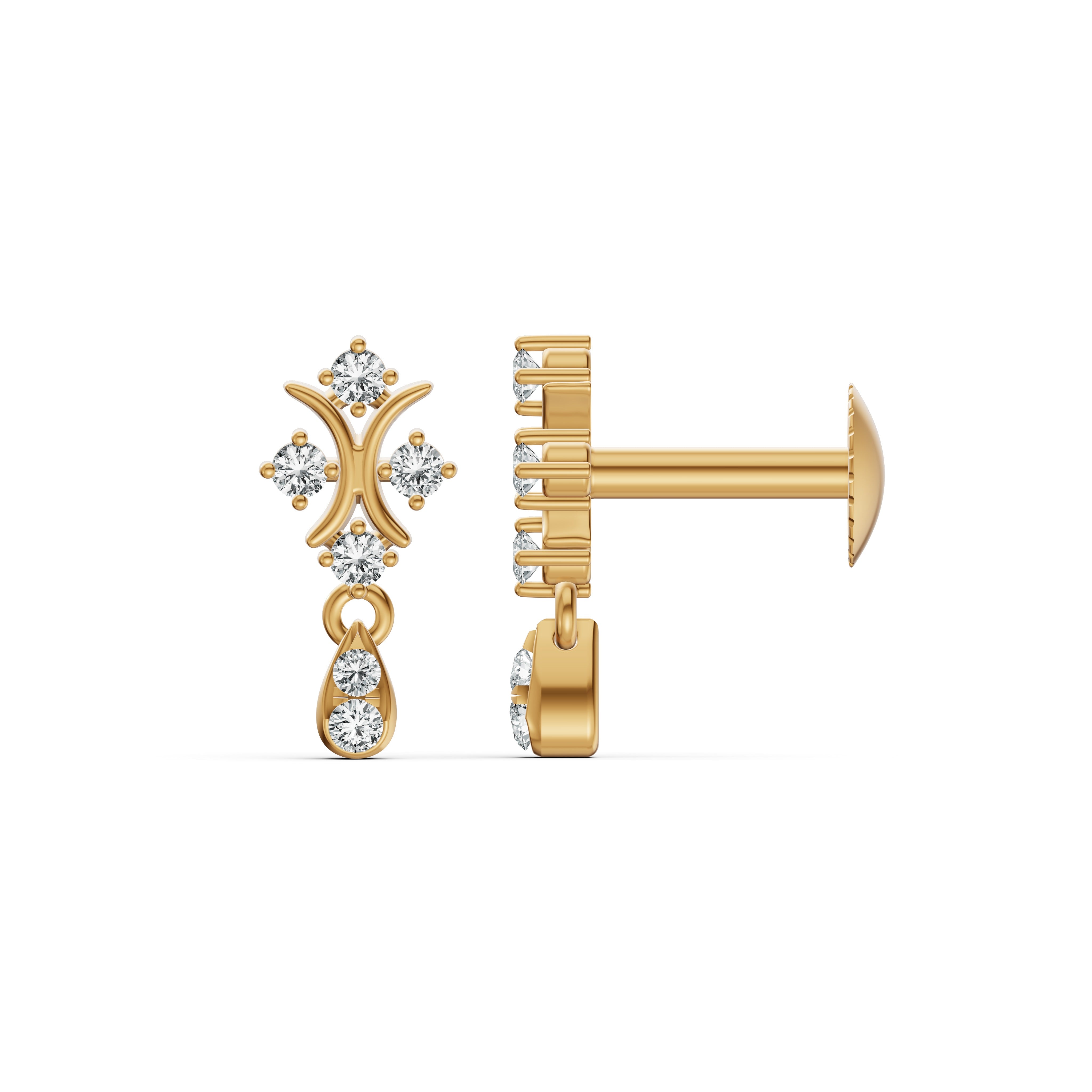 Twinkle Drop Diamond Earrings