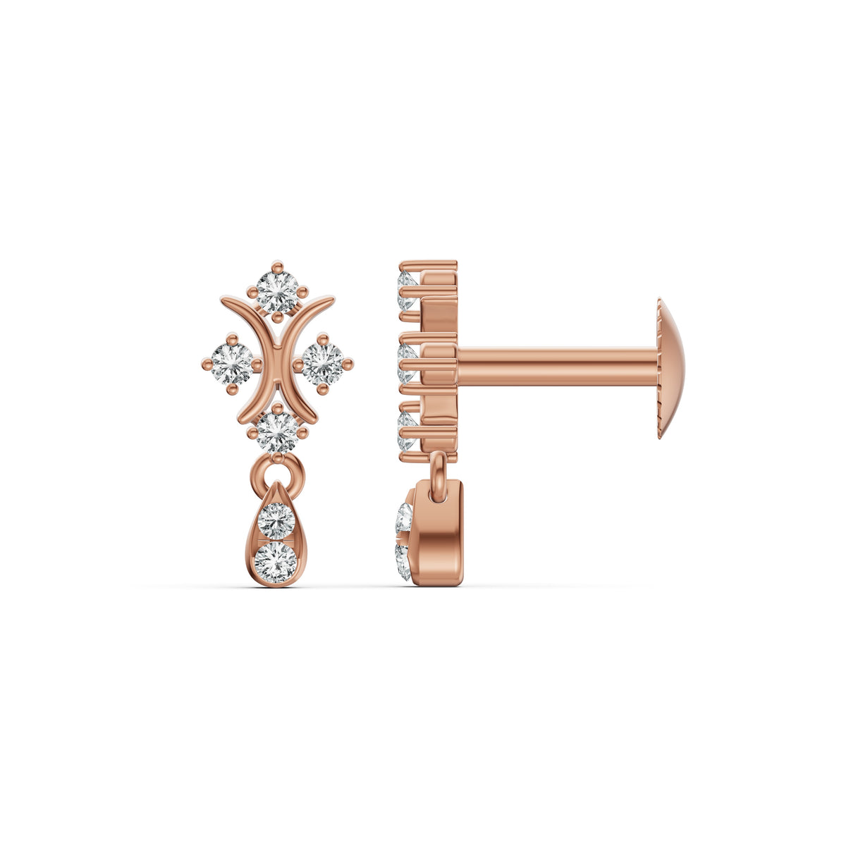Twinkle Drop Diamond Earrings