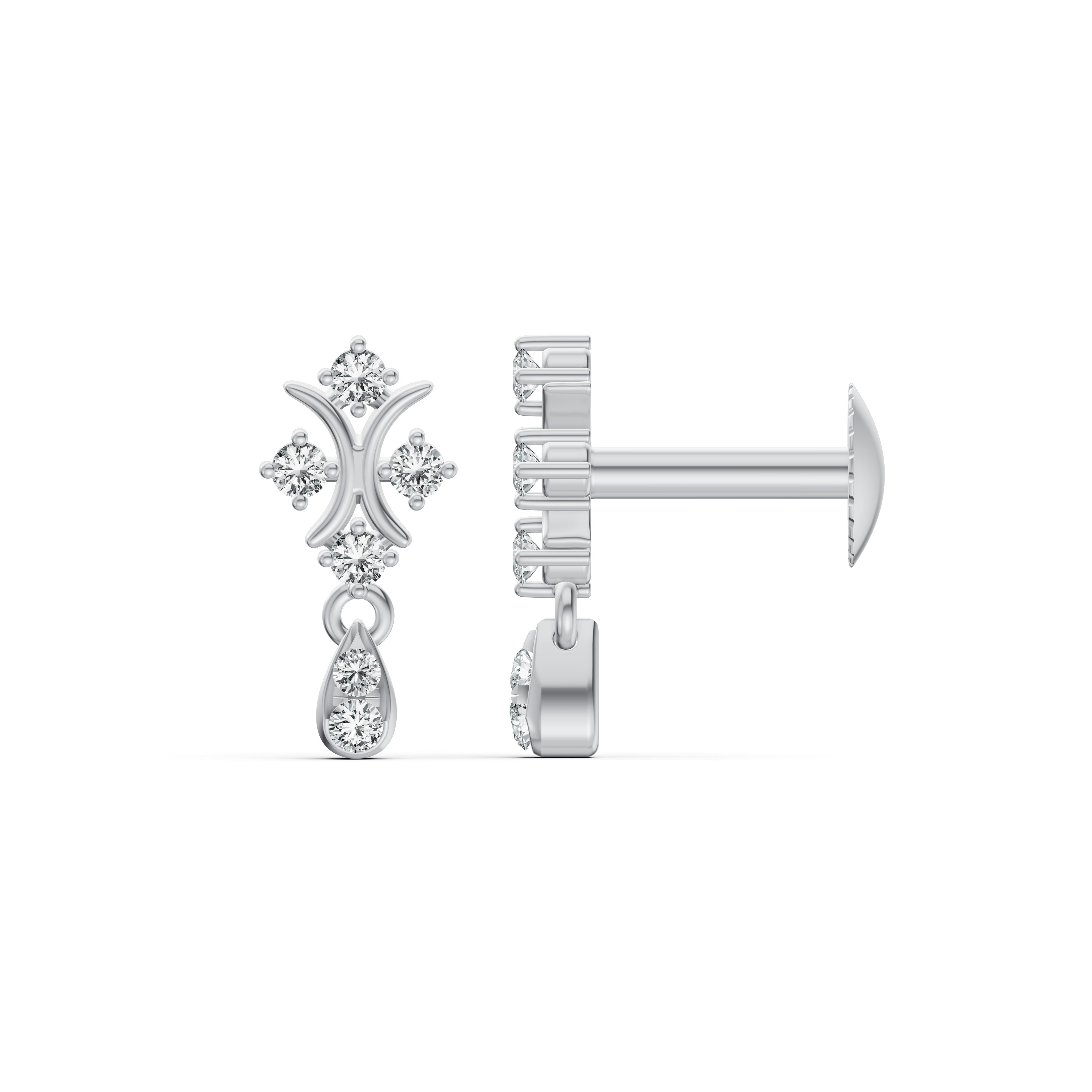 Twinkle Drop Diamond Earrings