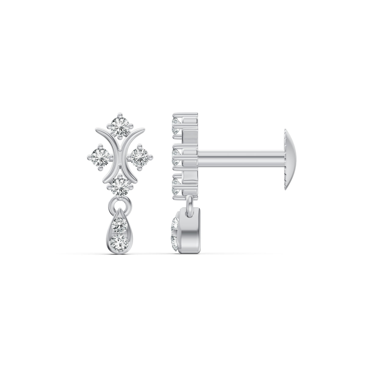 Twinkle Drop Diamond Earrings